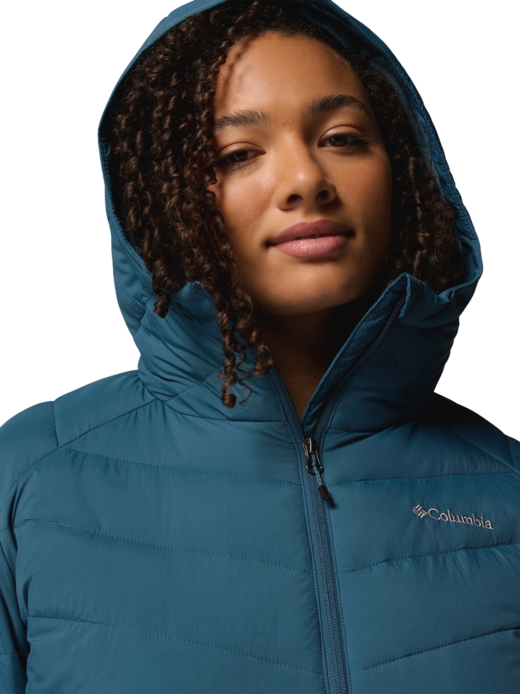 Joy Peak II Plus Size Hooded Coat - Everblue
