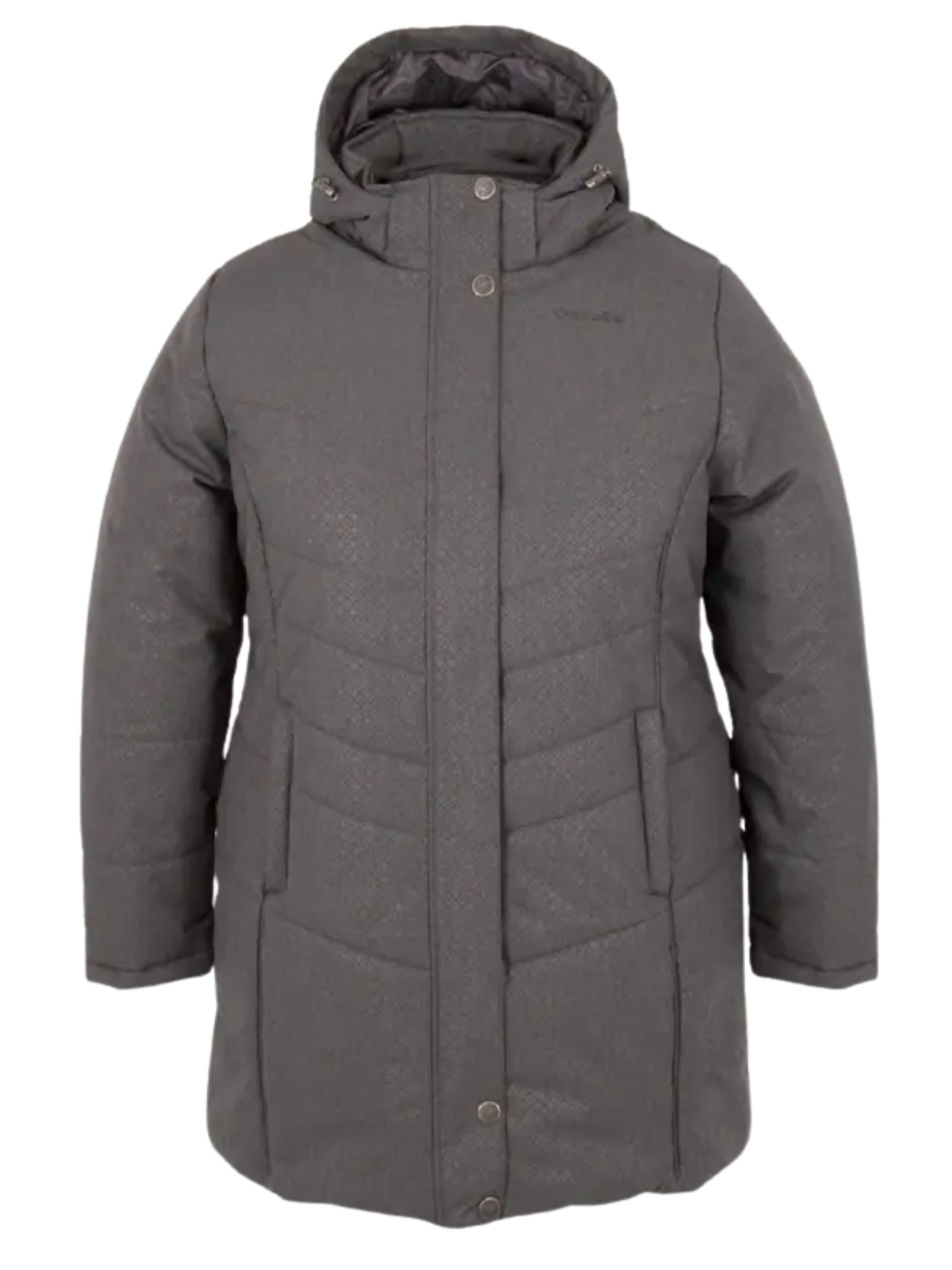 Manteau d'Hiver Vogue Taille Plus - Gris Foncé