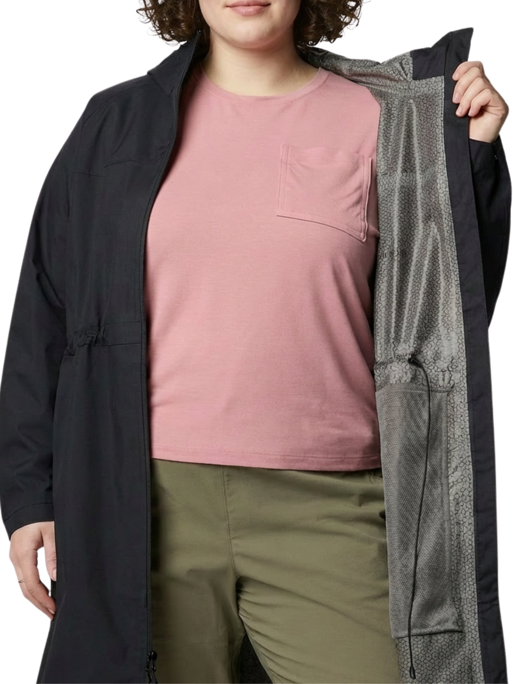 Weekend Adventure II Long Shell Coat Plus Size - Black