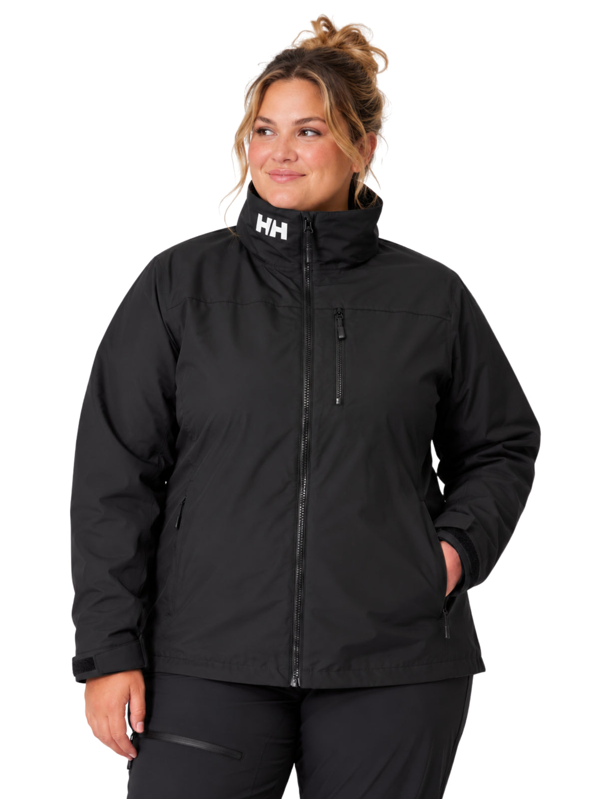 Helly Hansen Plus 2.0 Midlayer Hoodie Jacket Plus Size (Black)