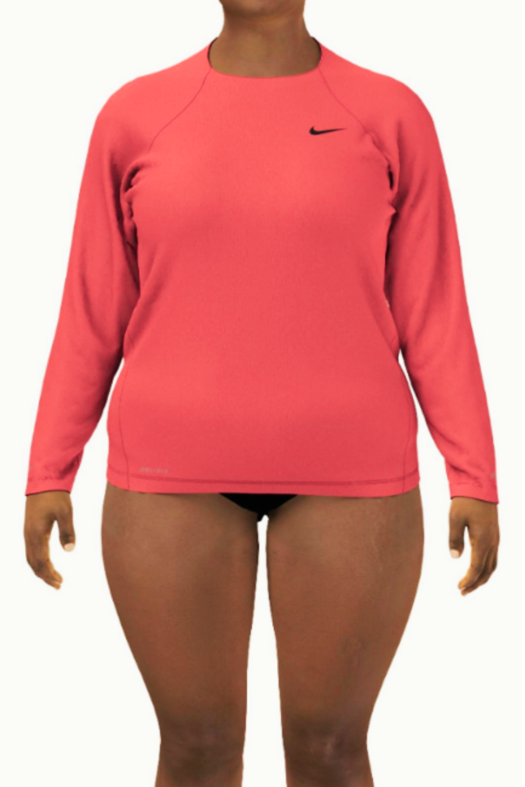 Rash Guard Essentiel Hydroguard à manches longues (Sea Coral) Pour Femme Taille Plus de Nike