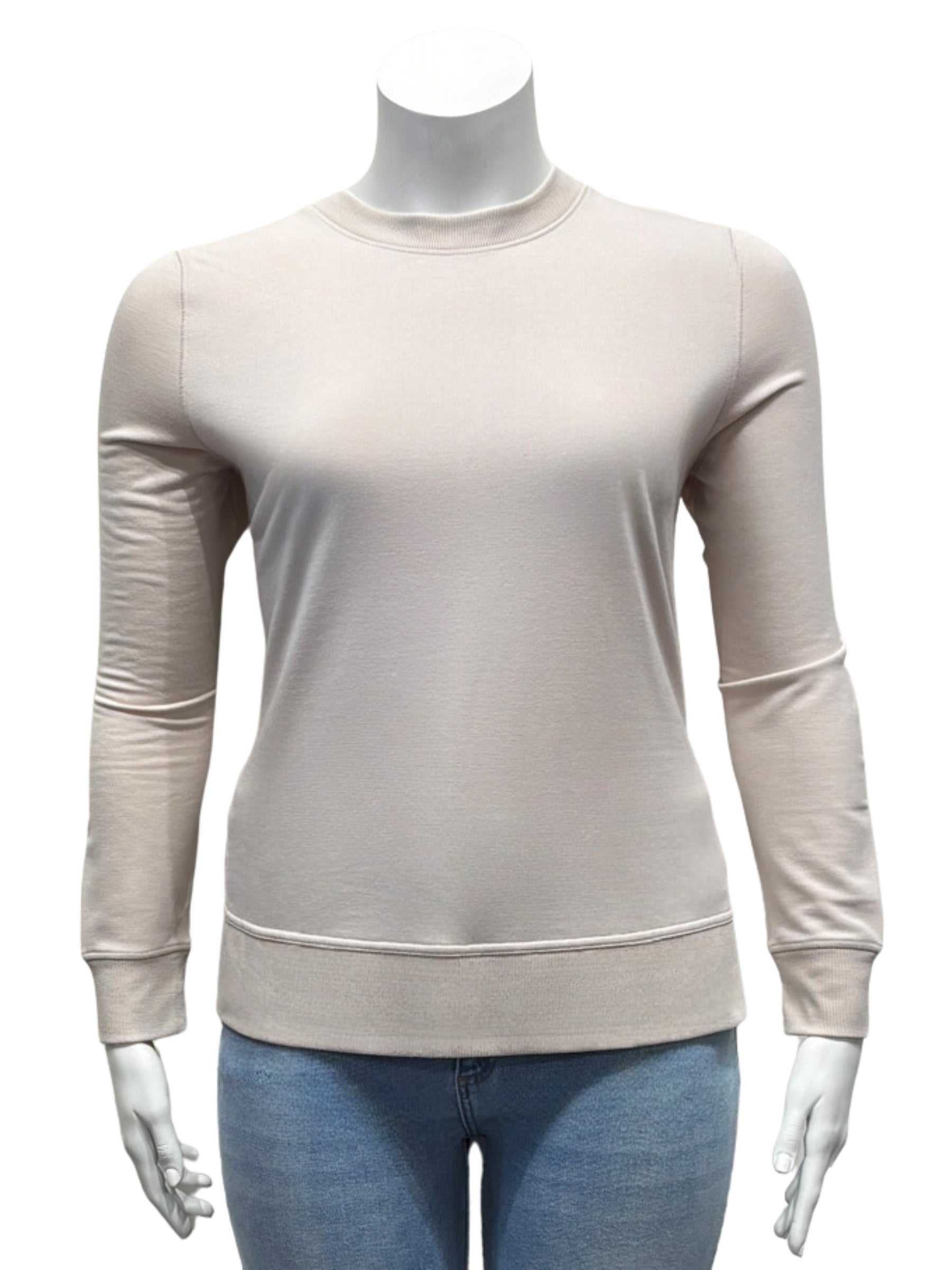 MPG Plus Size Serene Side Slit Pullover (Stone)