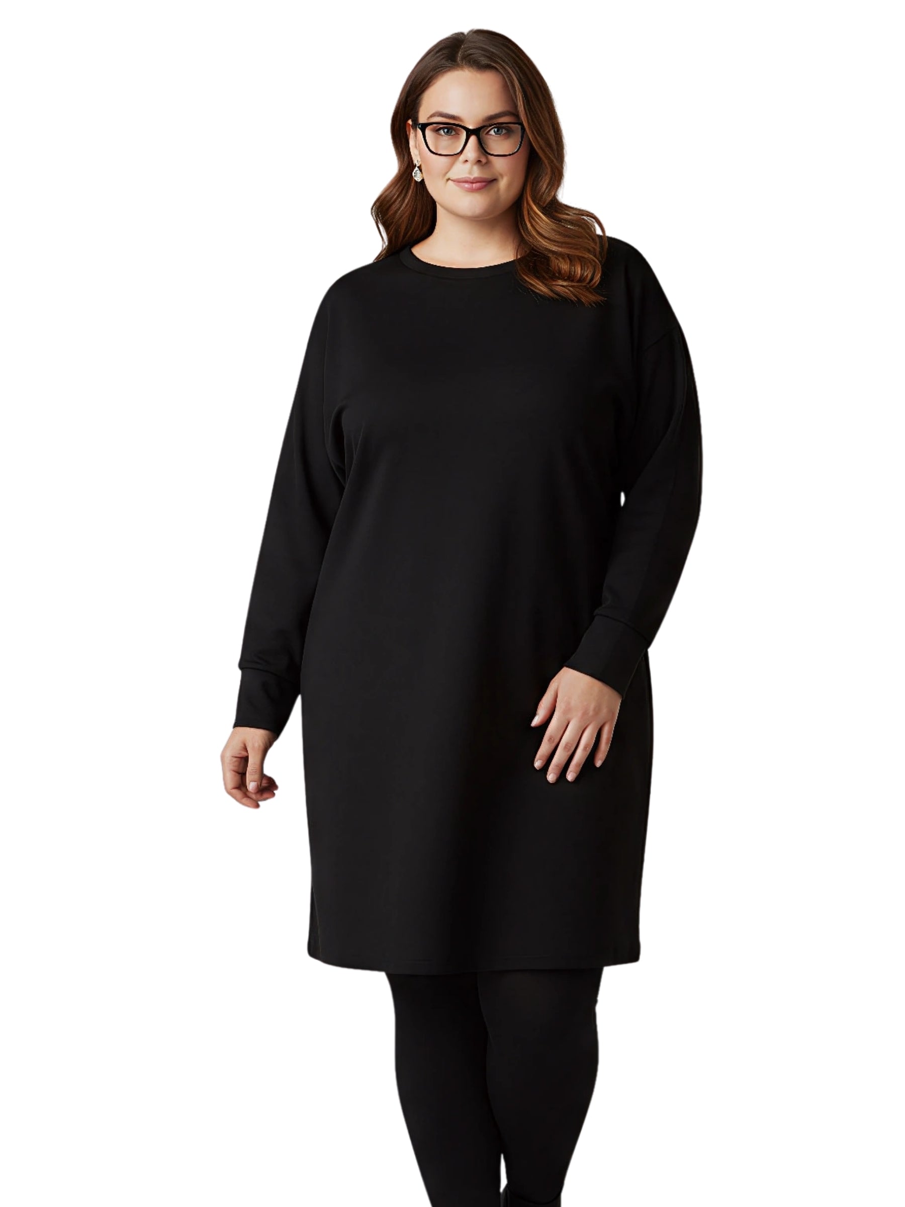 Robe Rich Scuba Taille Plus - Noir