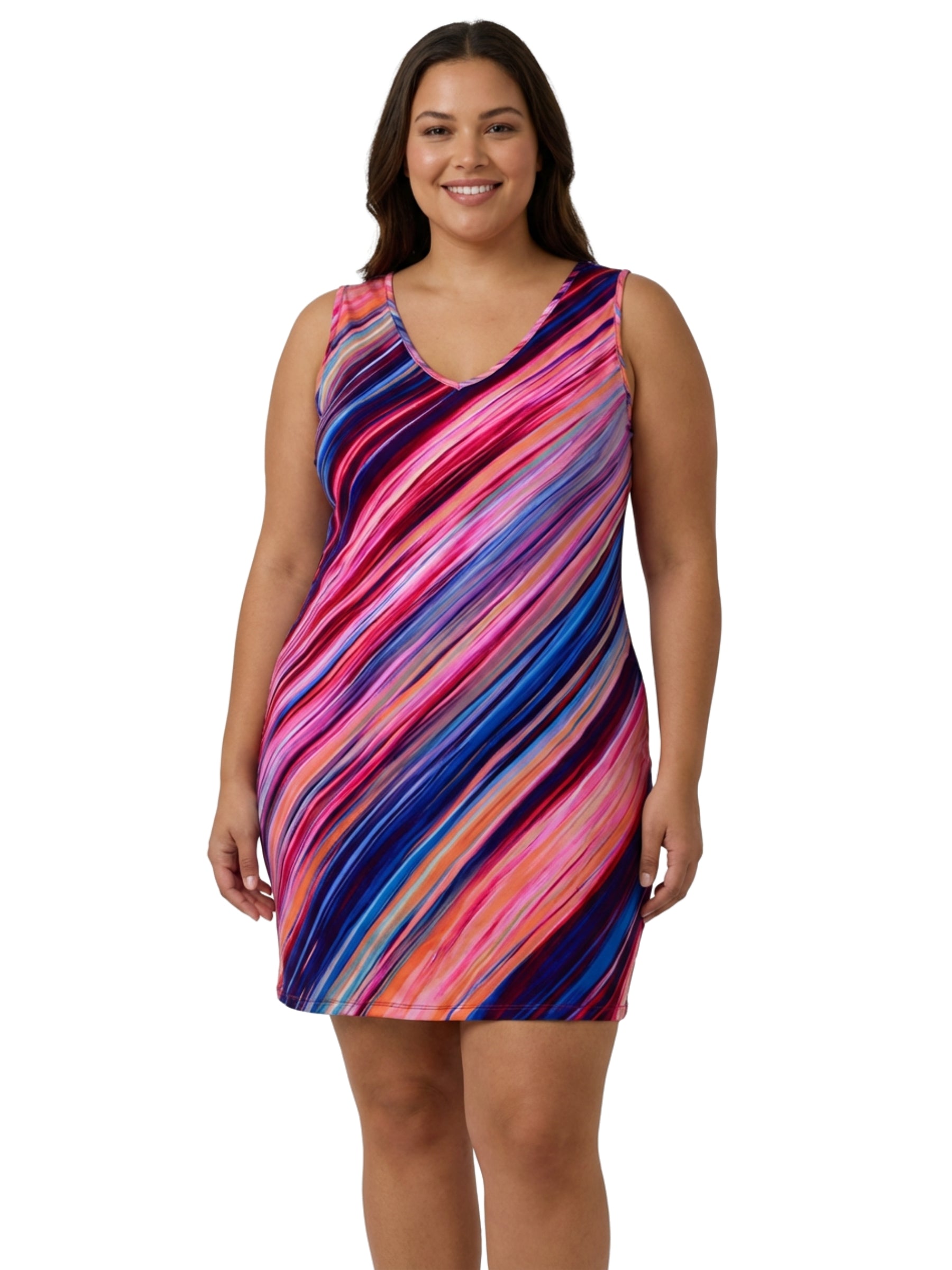 Carolina Dress Plus Size - Multi Pink