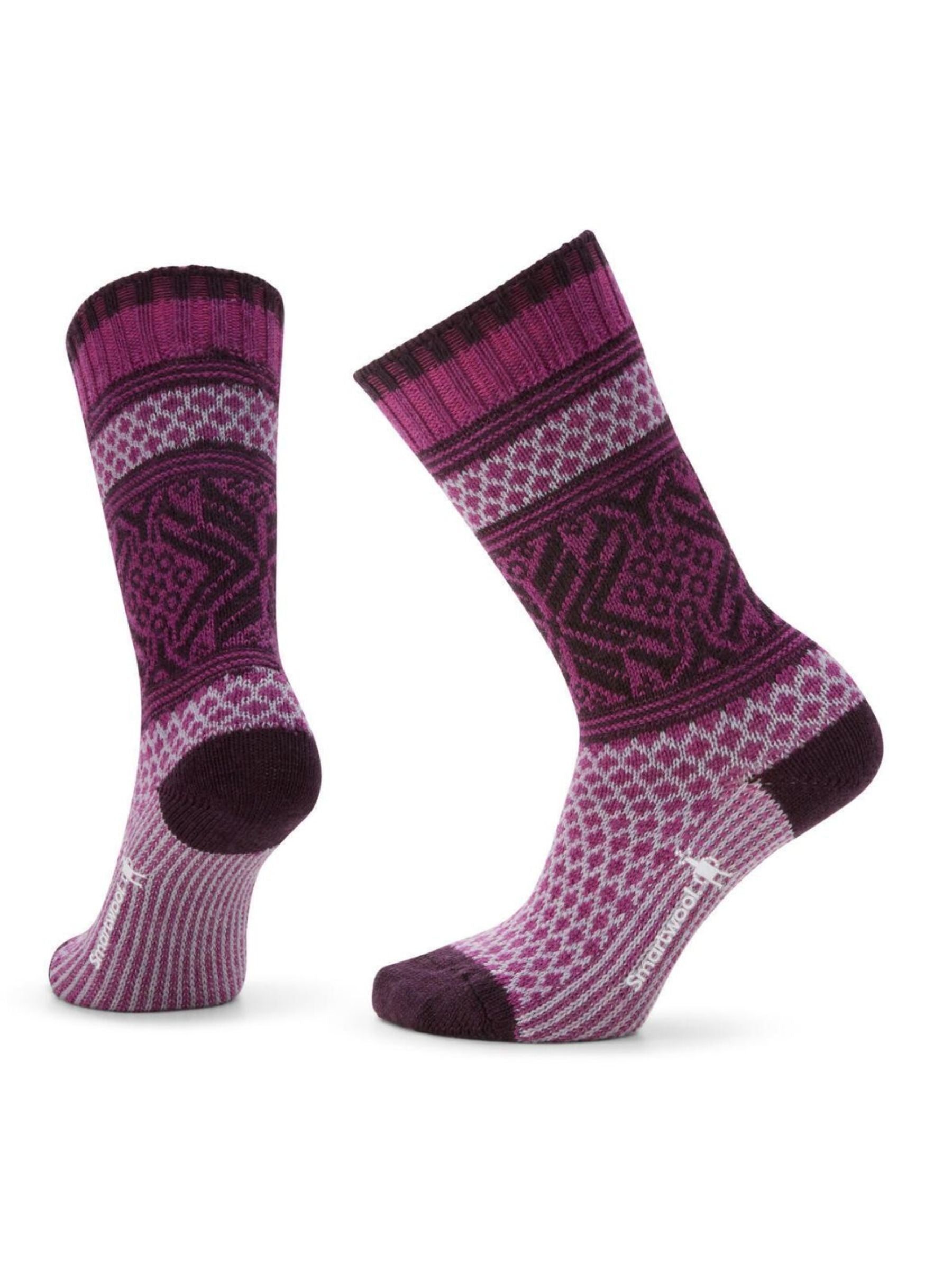 Smartwool Popcorn Snowflake Everyday Socks (Meadow Mauve)