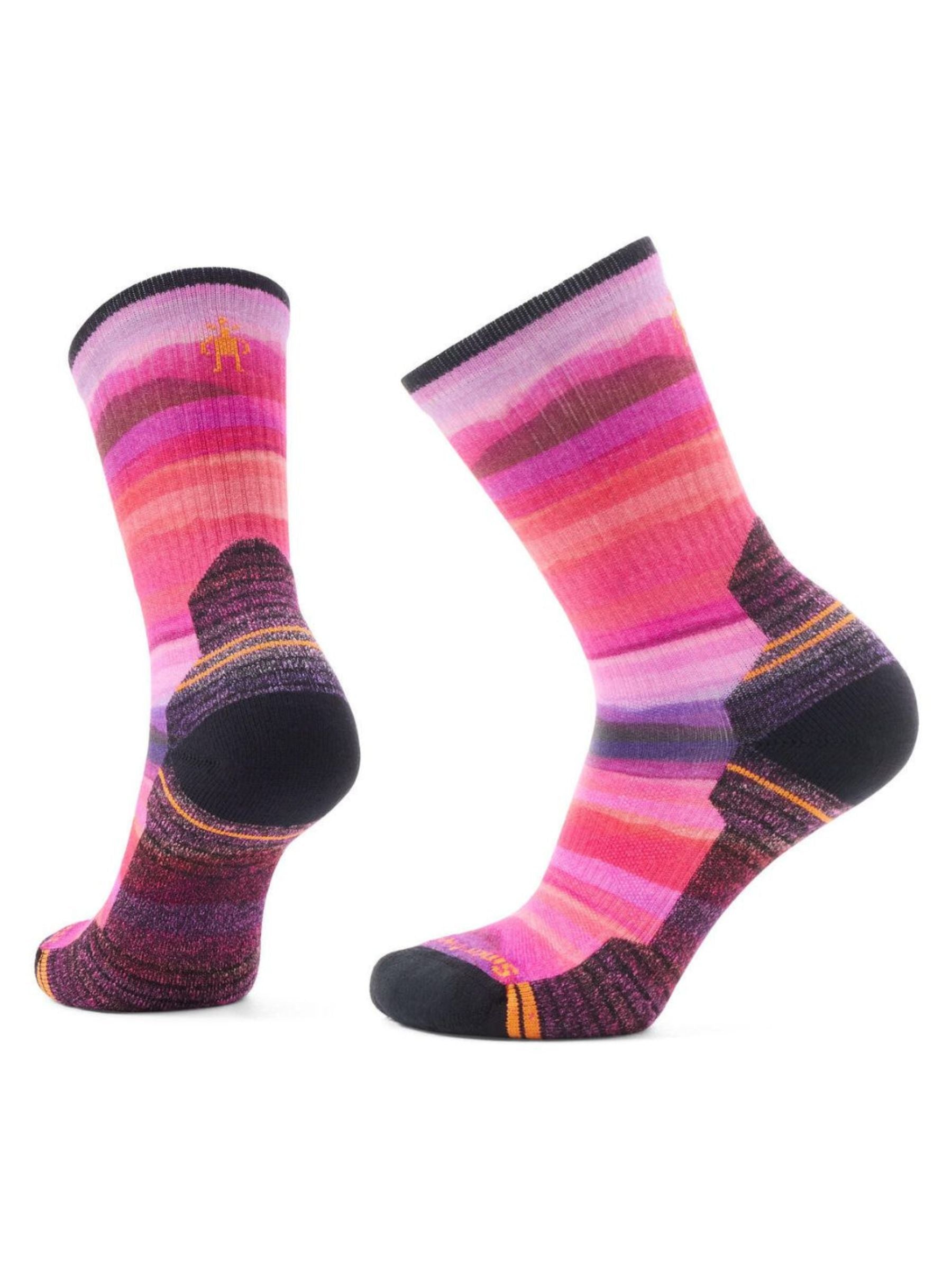 Bas De Randonnée Light Cushion Hilltop Daydream Print (Power Pink) de Smartwool