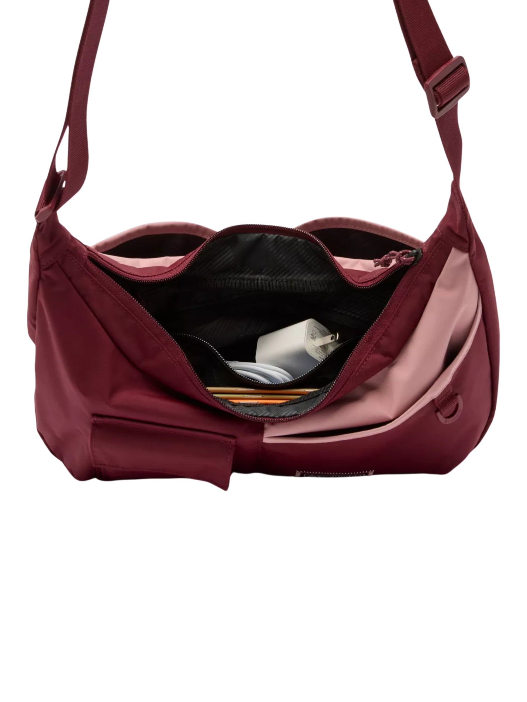 Cottonwood Creek Satchel - Rich Wine & Eraser Pink