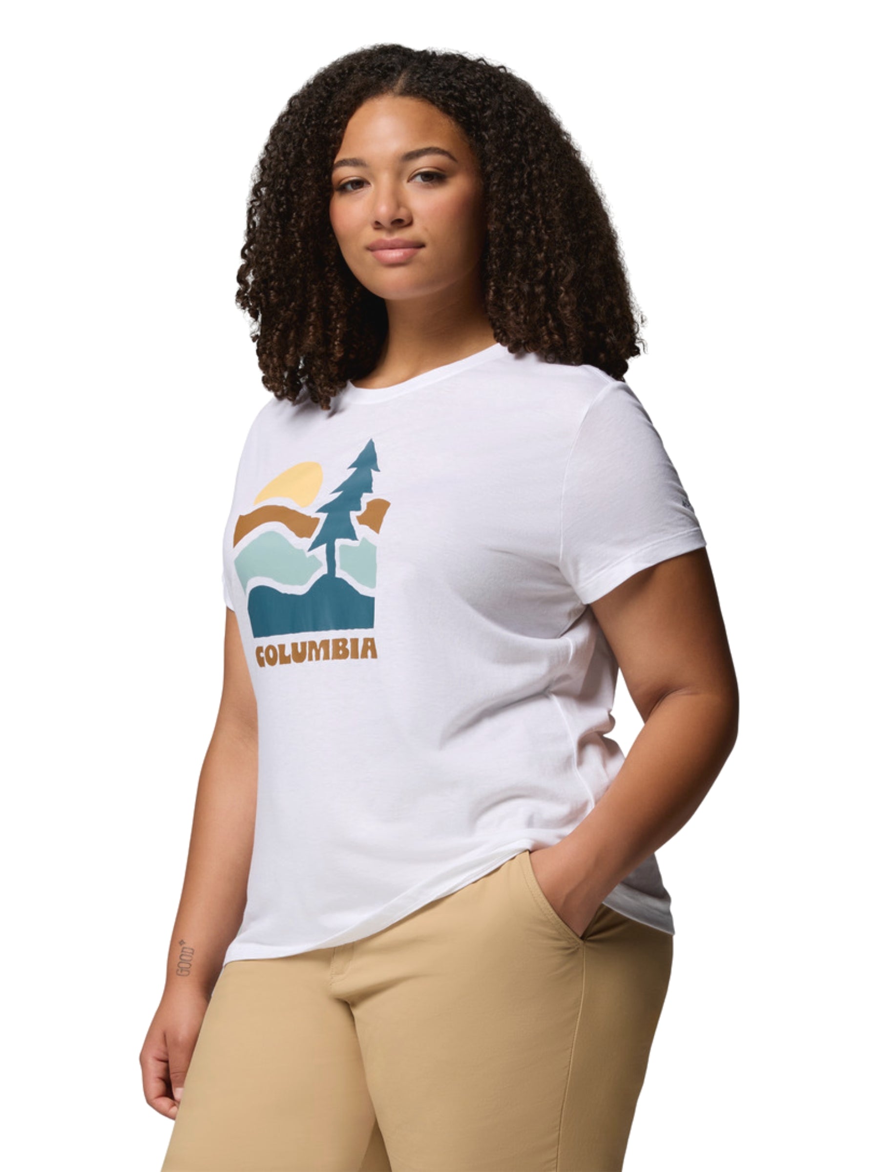 T-Shirt Ajusté Graphique Ruby Springs Taille Plus - White, Get Hiked