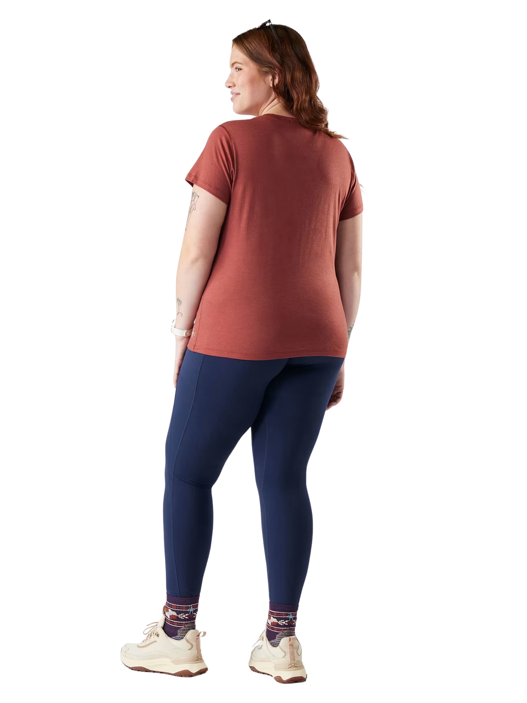 T-shirt Mérinos Taille Plus - Burnt Sienna