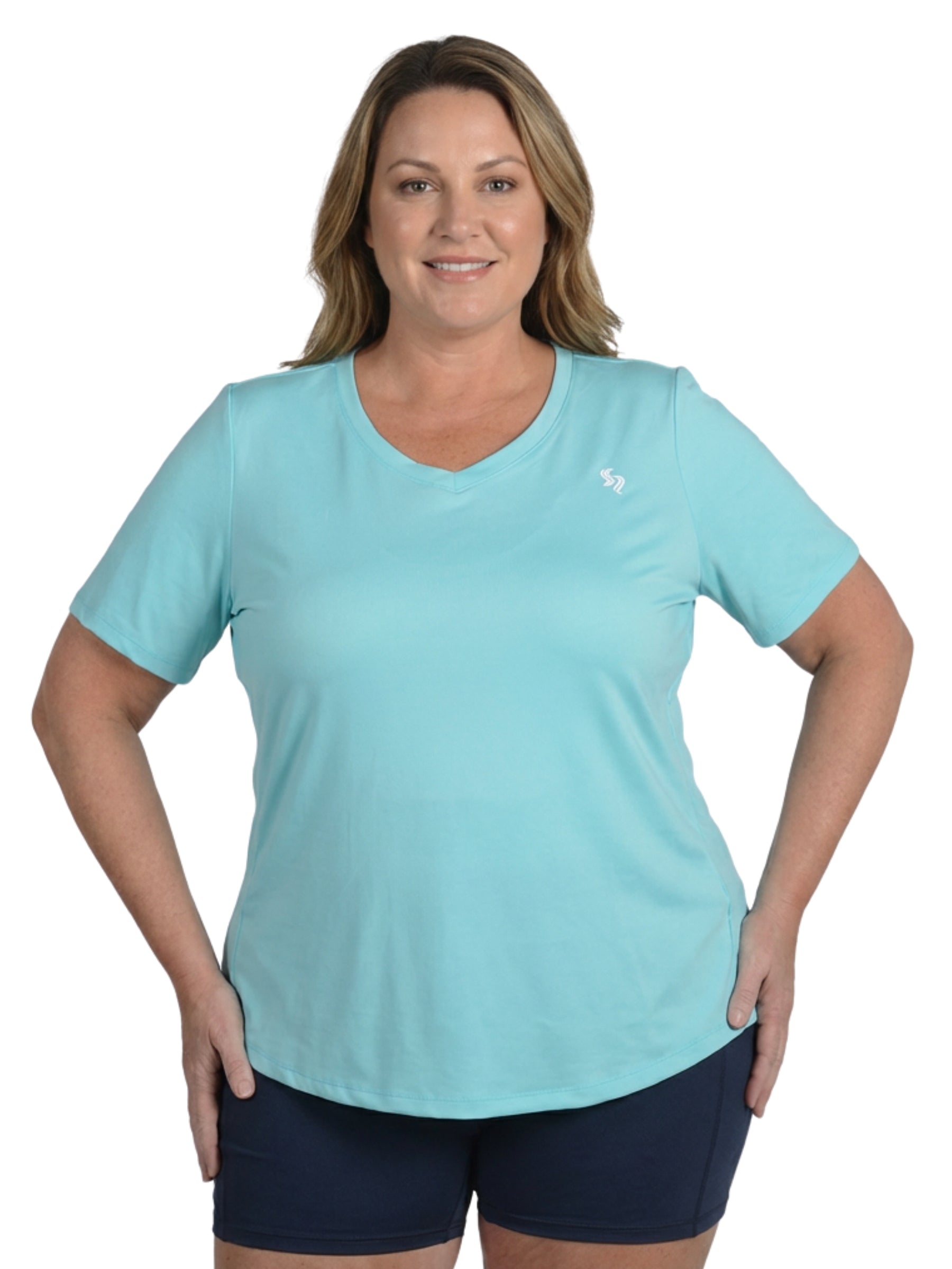 Bali II Short Sleeve V-Neck T-Shirt Plus Size from Sportive Plus