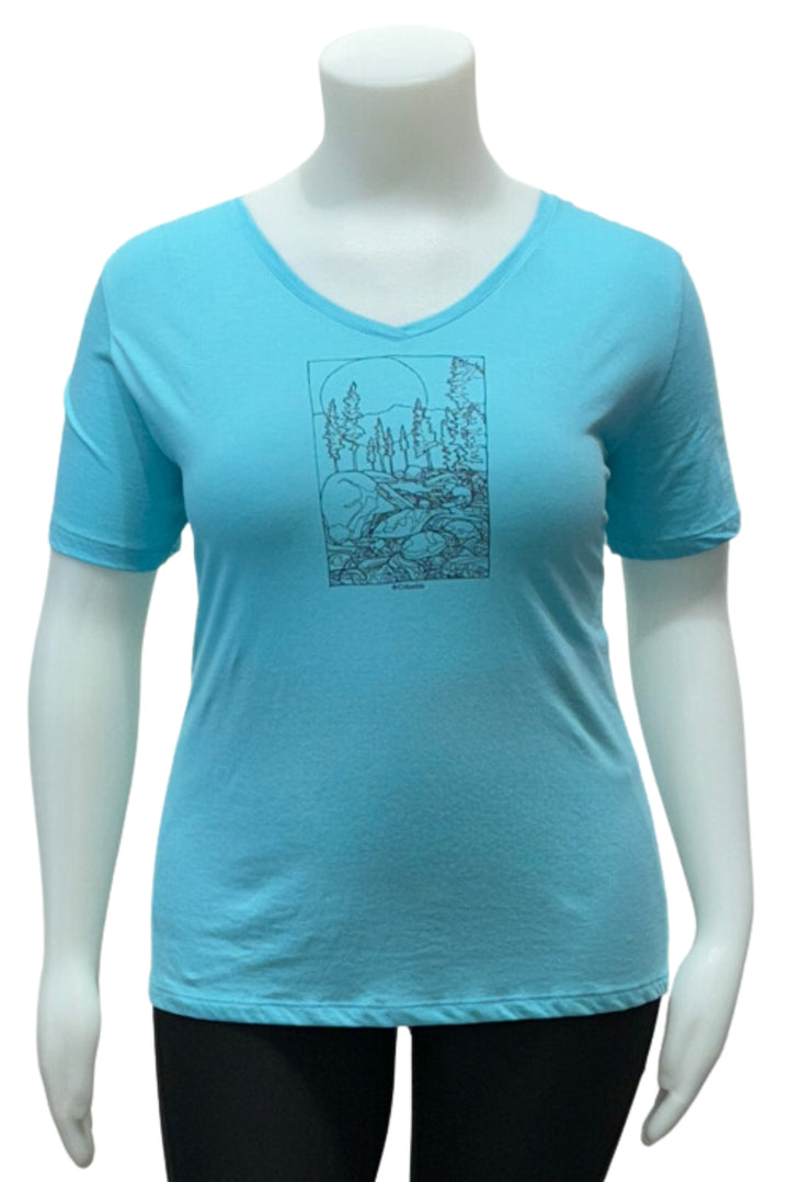 Columbia Plus Size Bluebird Day V-Neck T-Shirt