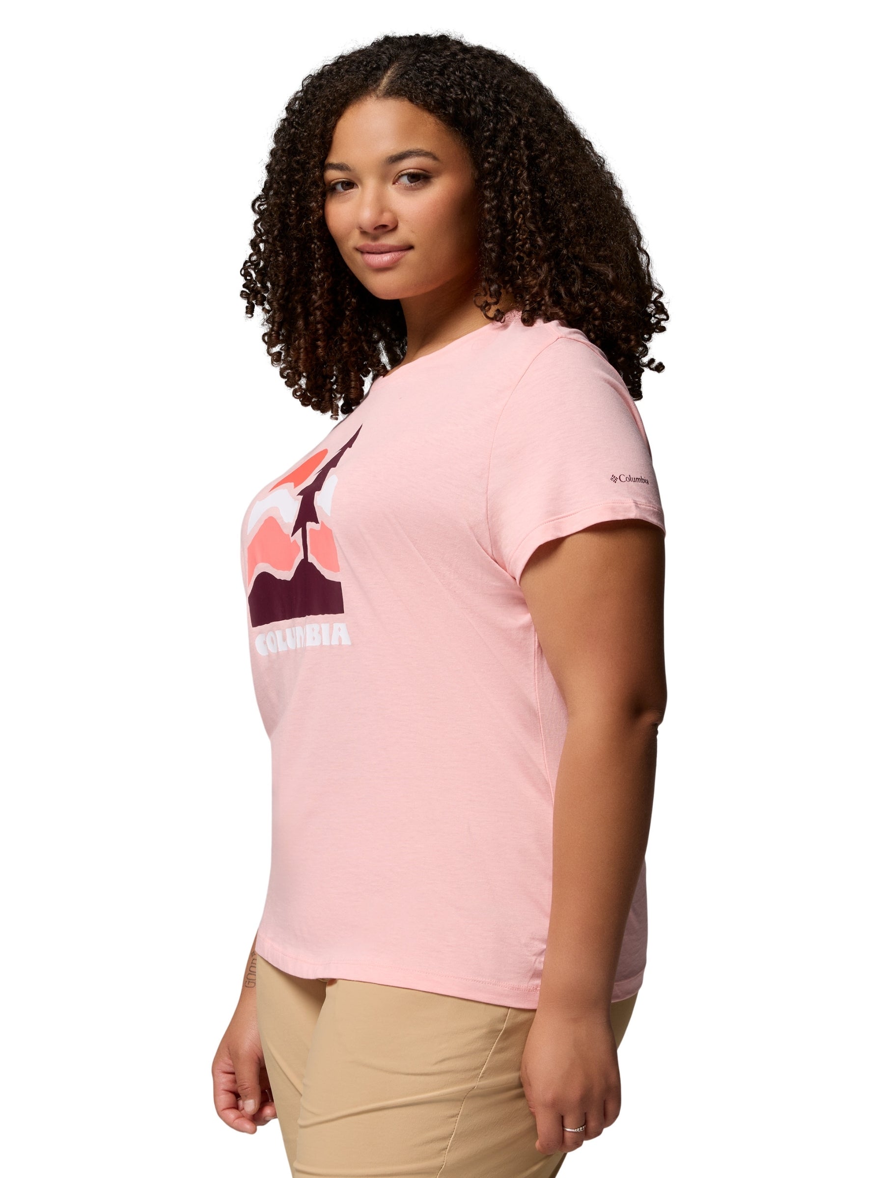 T-Shirt Ajusté Graphique Ruby Springs Taille Plus - Pink Sand, Get Hiked