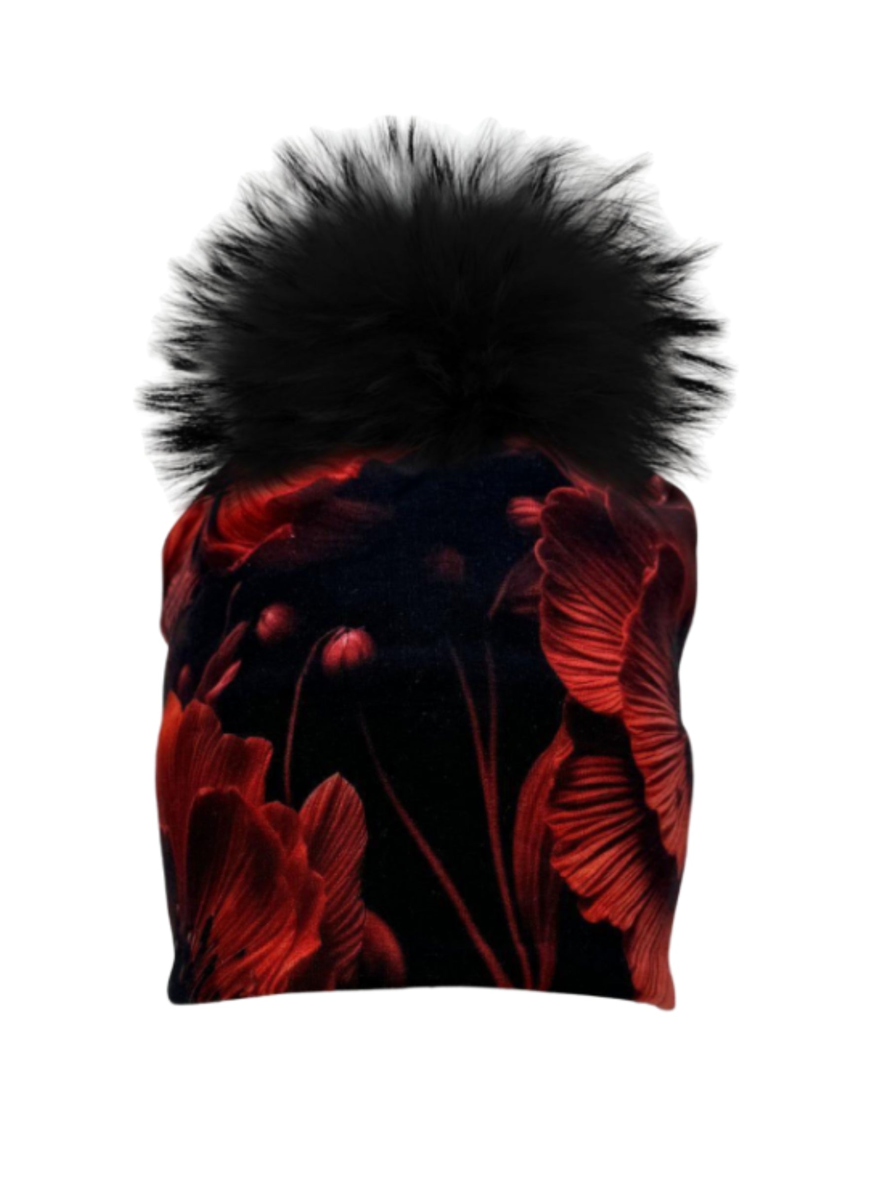 Pavots Cotton Beanie - Mix (Black Pompom)