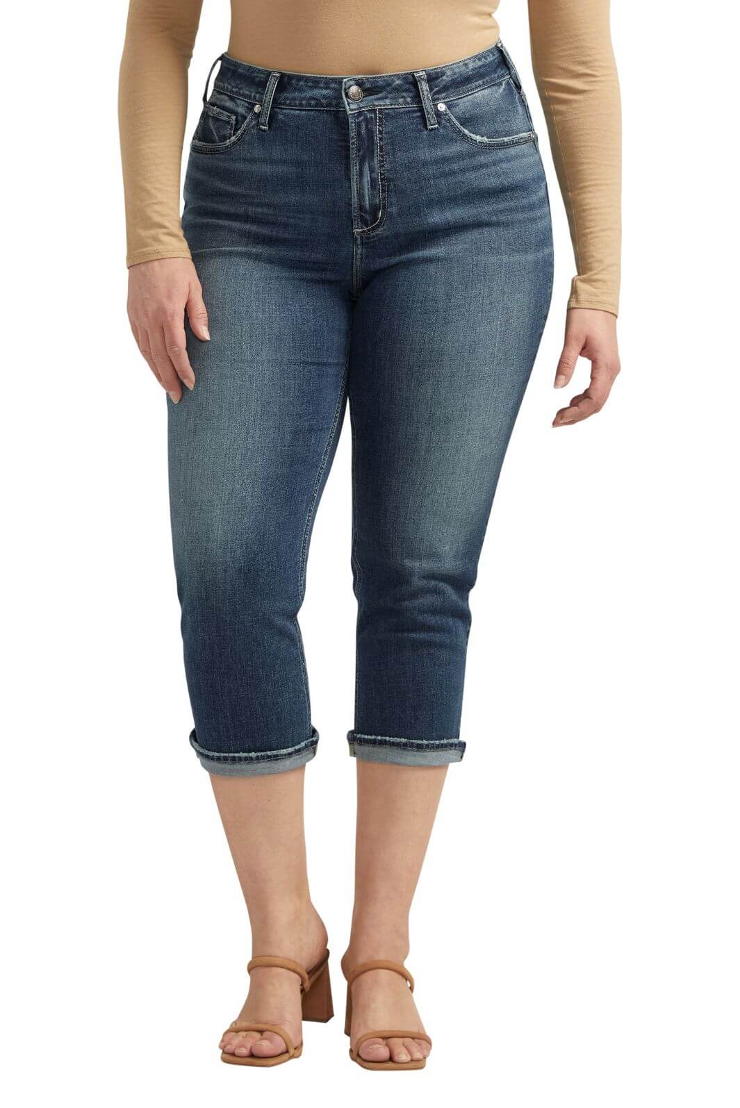 Silver Jeans Plus Size Avery Capri