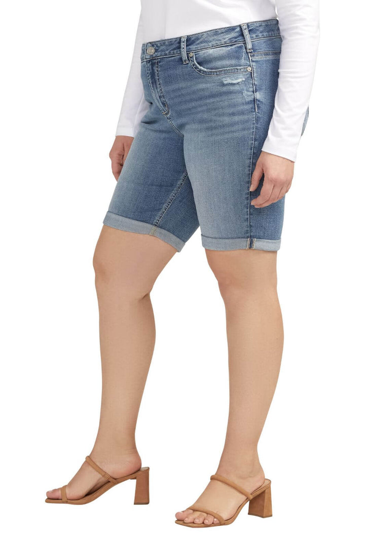 Silver Jeans Plus Size Elyse Bermuda Shorts
