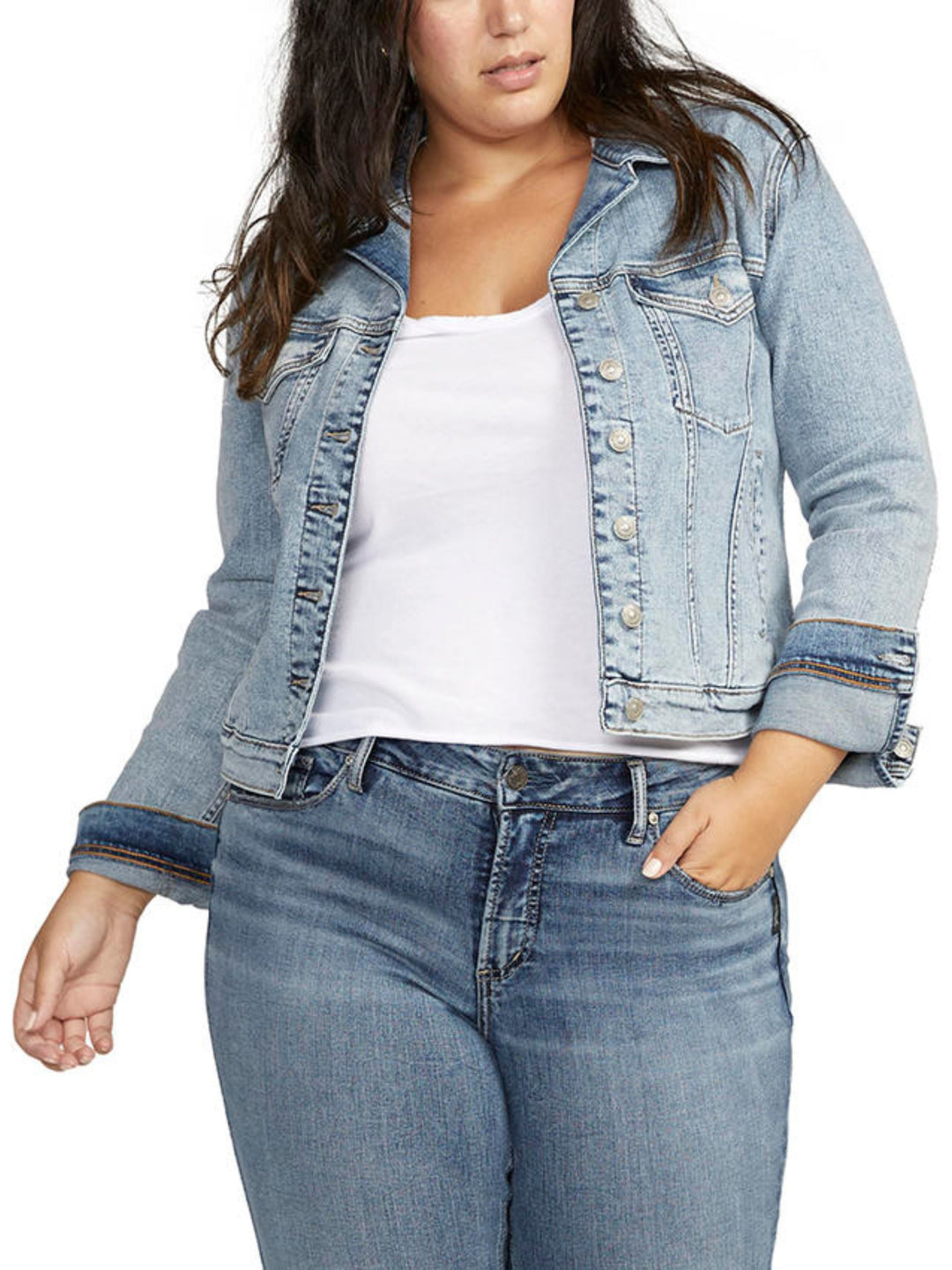 Veste en Jeans Ajustée Taille Plus de Silver Jeans