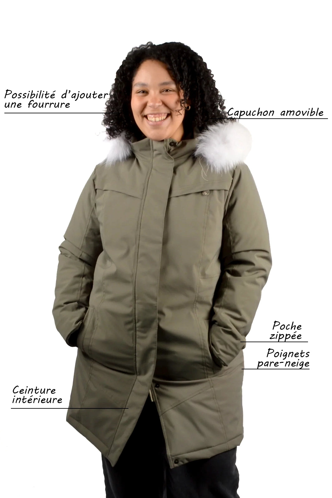  Manteau isolé pour l'hiver glacial Yellowknife Taille Plus de Sportive Plus