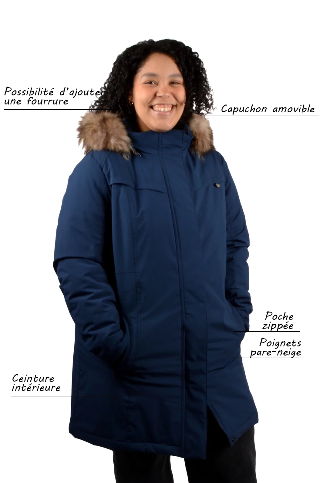 Manteau isolé pour l'hiver glacial Yellowknife Taille Plus de Sportive Plus