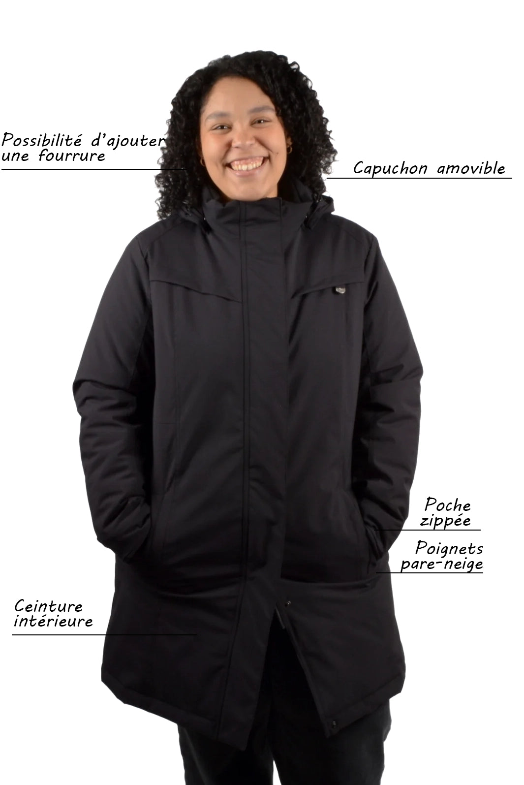  Manteau isolé pour l'hiver glacial Yellowknife Taille Plus de Sportive Plus