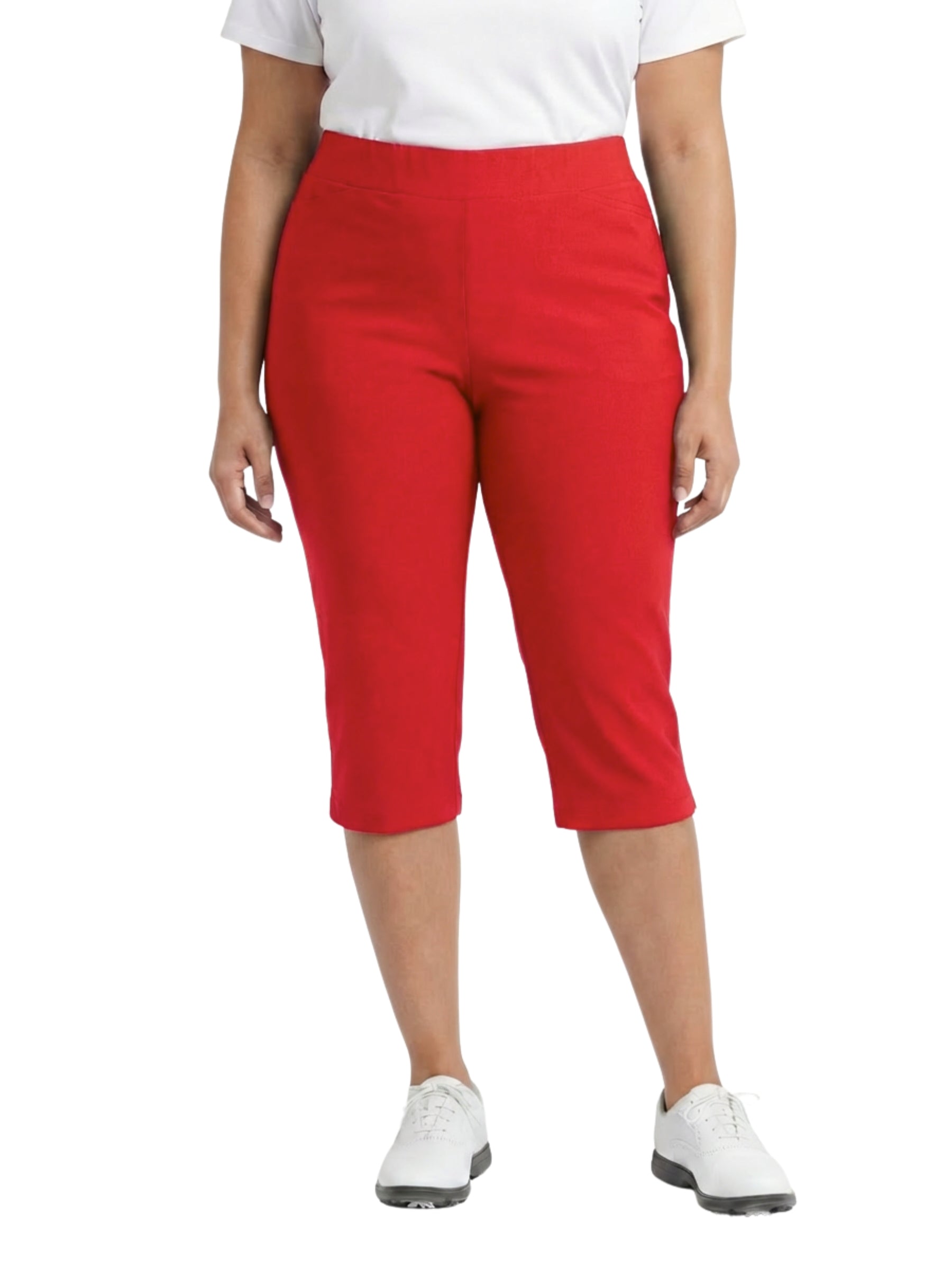 Capri de Golf Alicia Taille Plus - Rouge