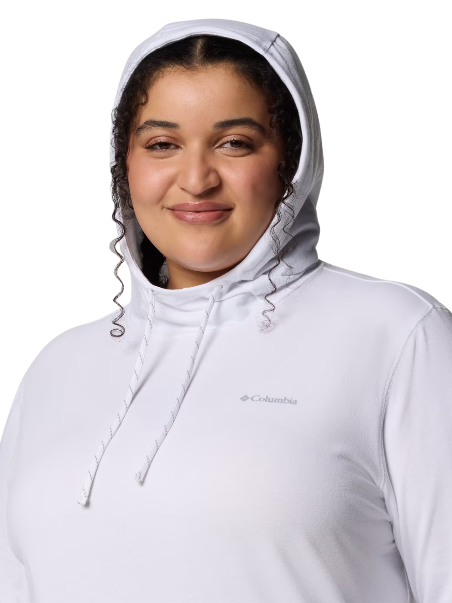 Chandail à Capuchon Sun Trek II Taille Plus - Blanc
