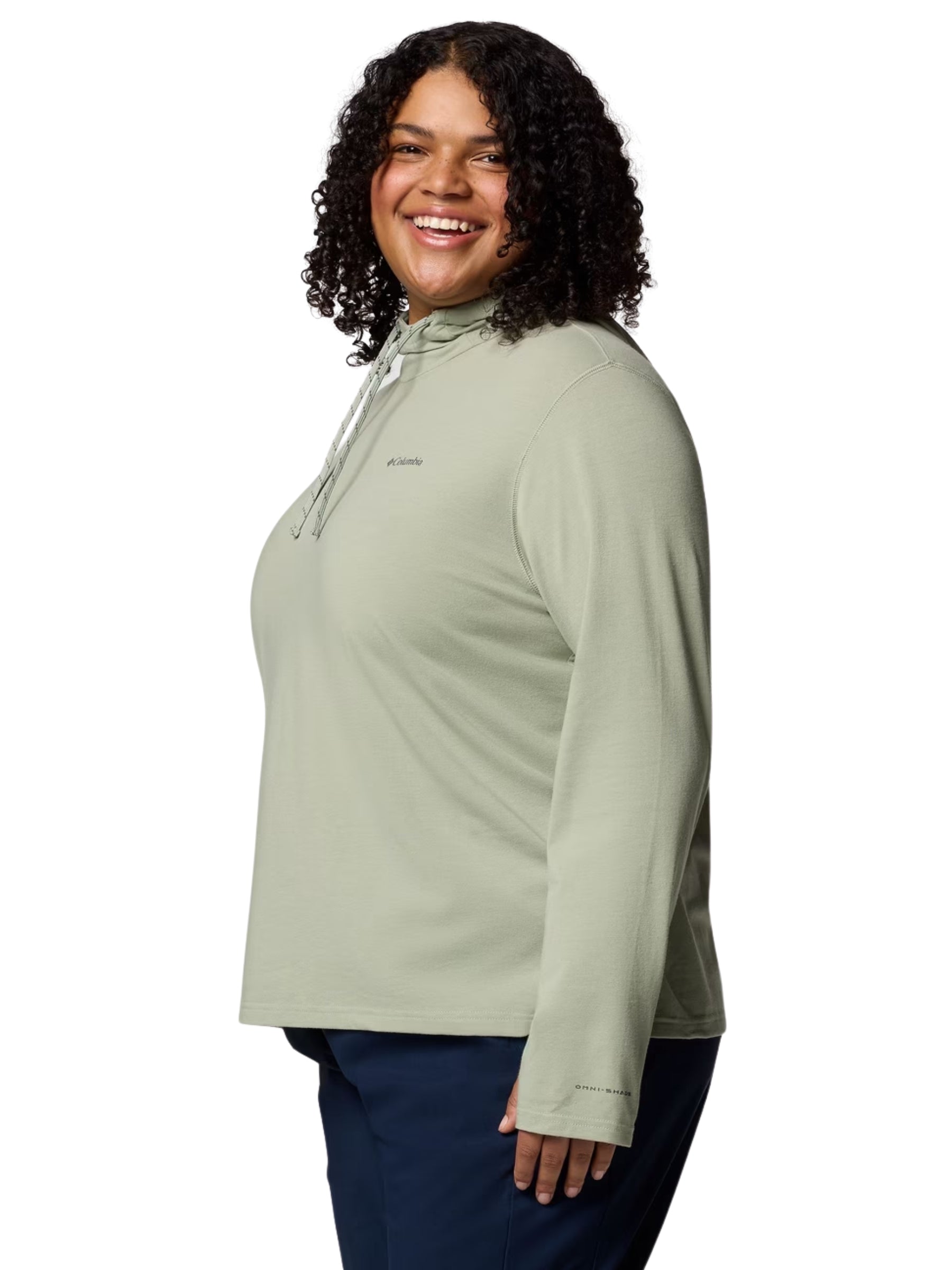 Chandail à Capuchon Sun Trek II Taille Plus - Safari