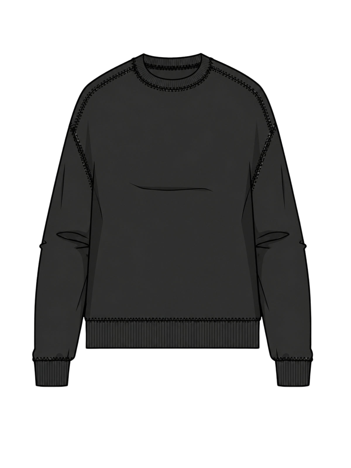 Chandail Amber Glow Taille Plus - Noir