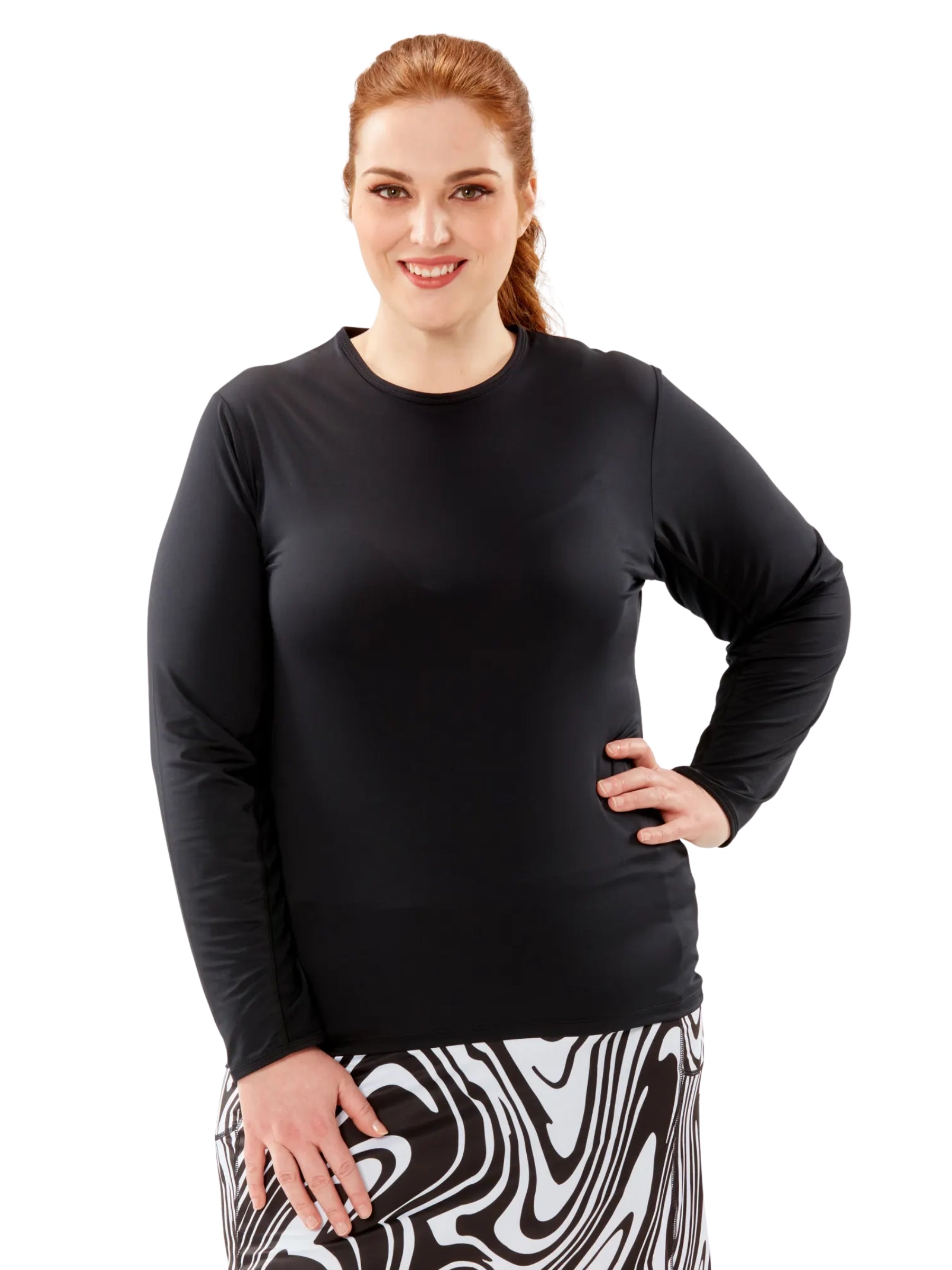 Chandail de Golf Aspiration Taille Plus - Noir