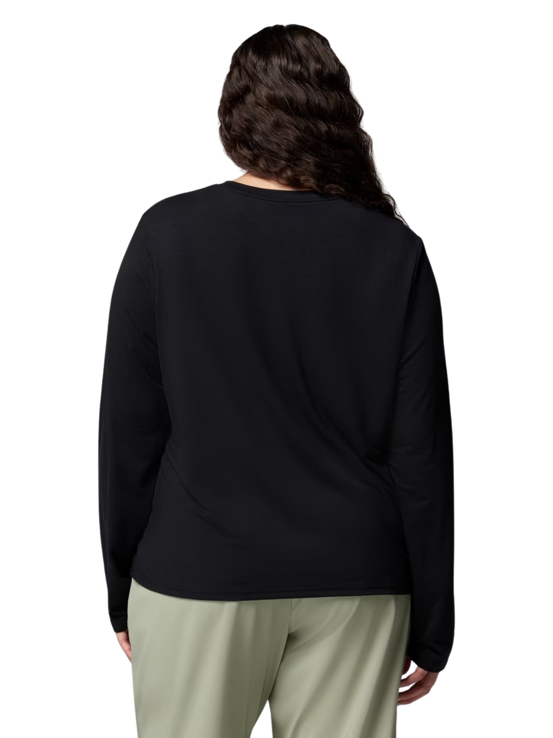 CSC Plus Size Soft Stretch Long Sleeve Shirt - Black