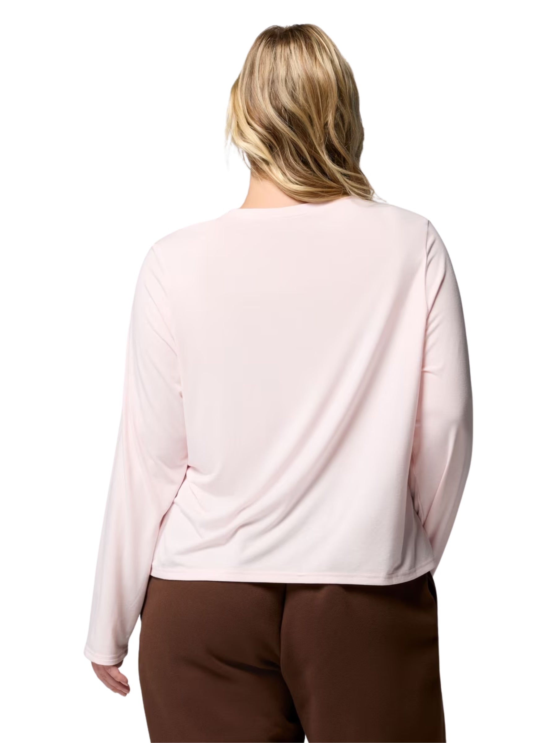 Plus Size CSC Soft and Stretchy Long Sleeve Shirt - Powder Pink Heather