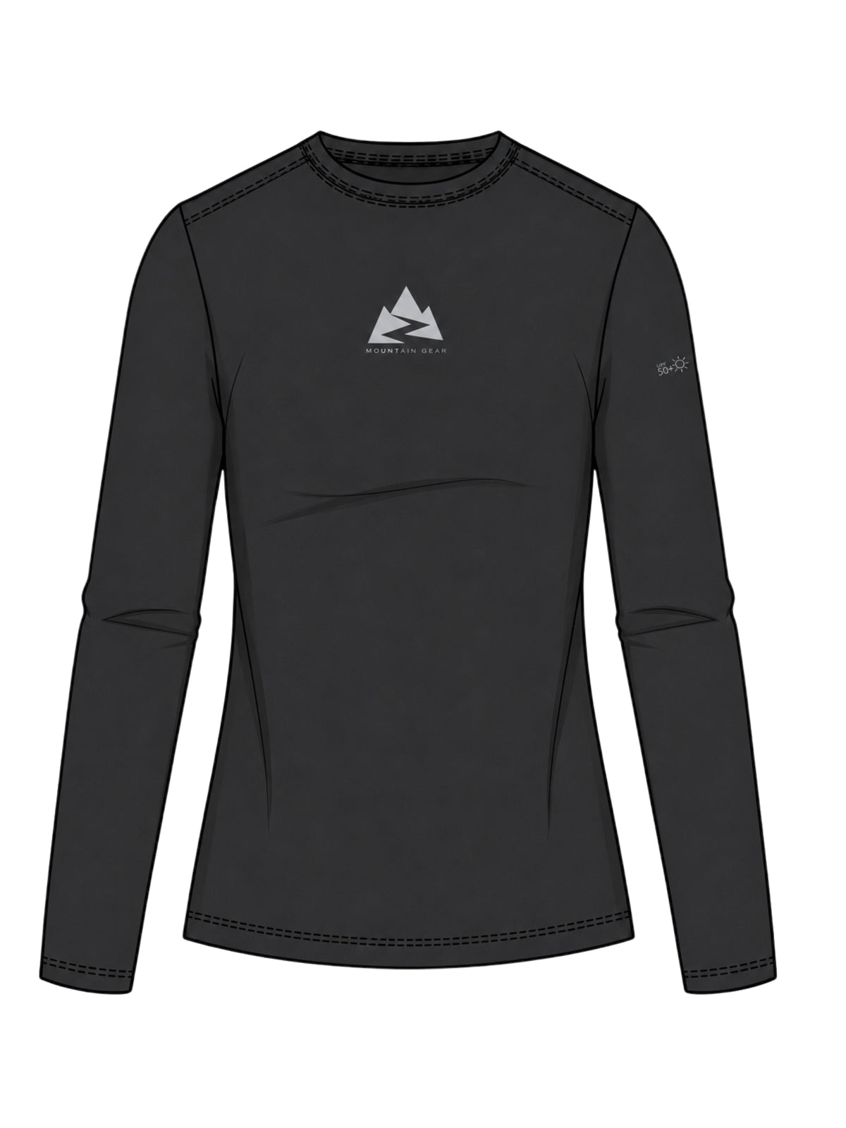 Parsons Point Plus Size Printed Long Sleeve Shirt - Black Heather & Zigzag Climb