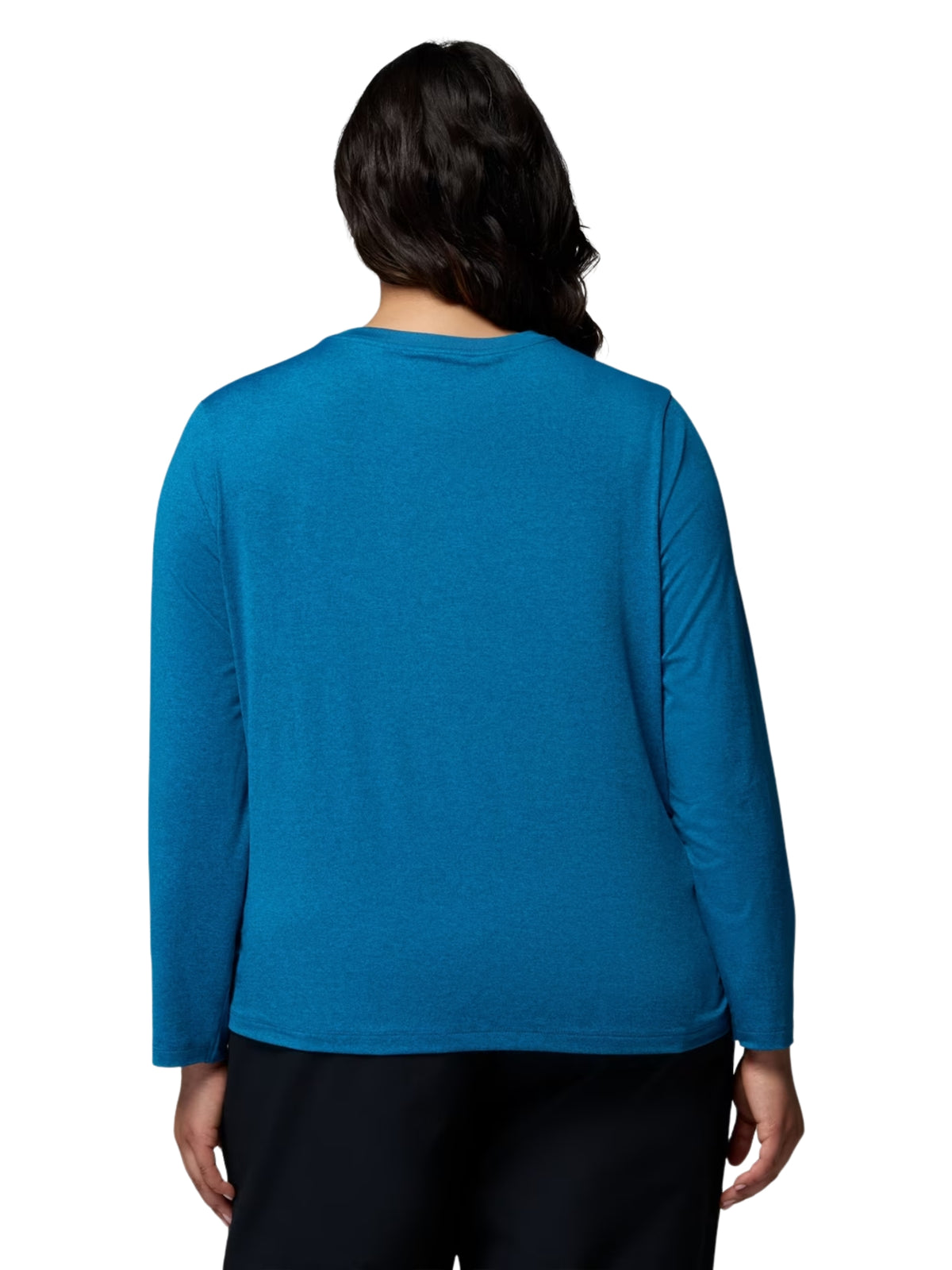 Parsons Point Plus Size Printed Long Sleeve Shirt - Phoenix Blue Heather & All Terrain