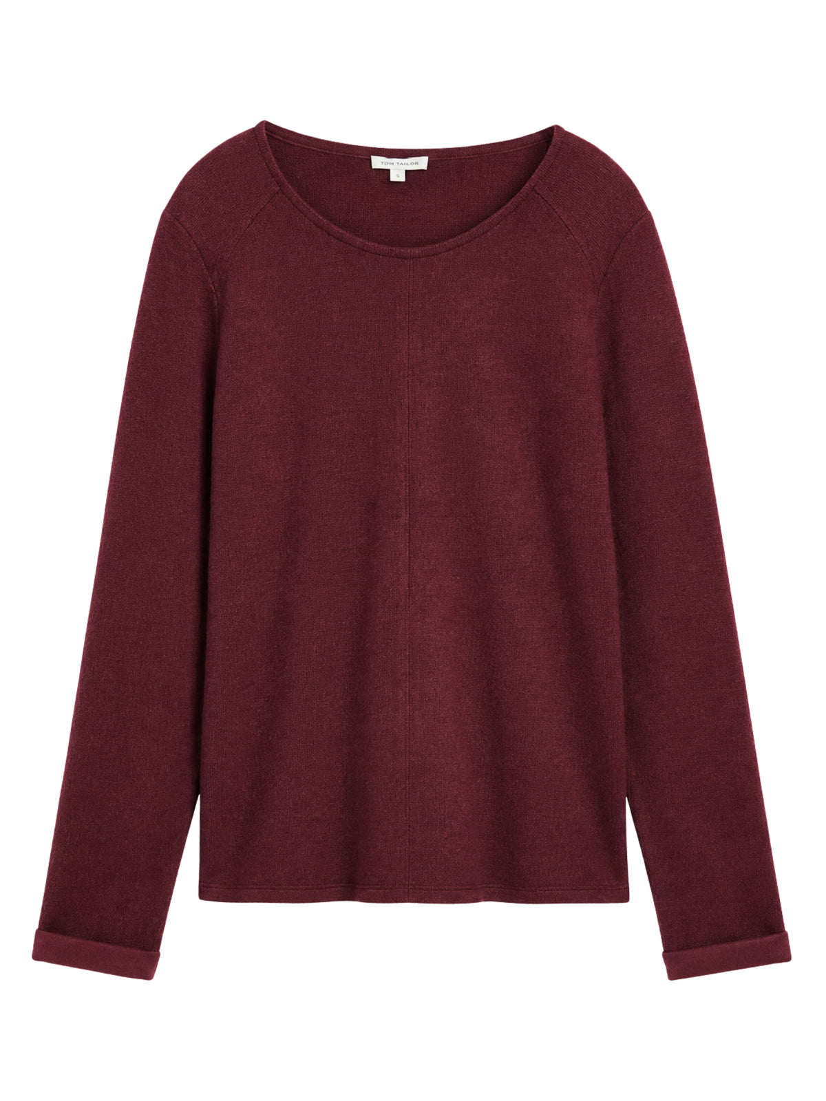 Chandail en Tricot Côtelé Taille Plus - Dark Preppy Plum Melange