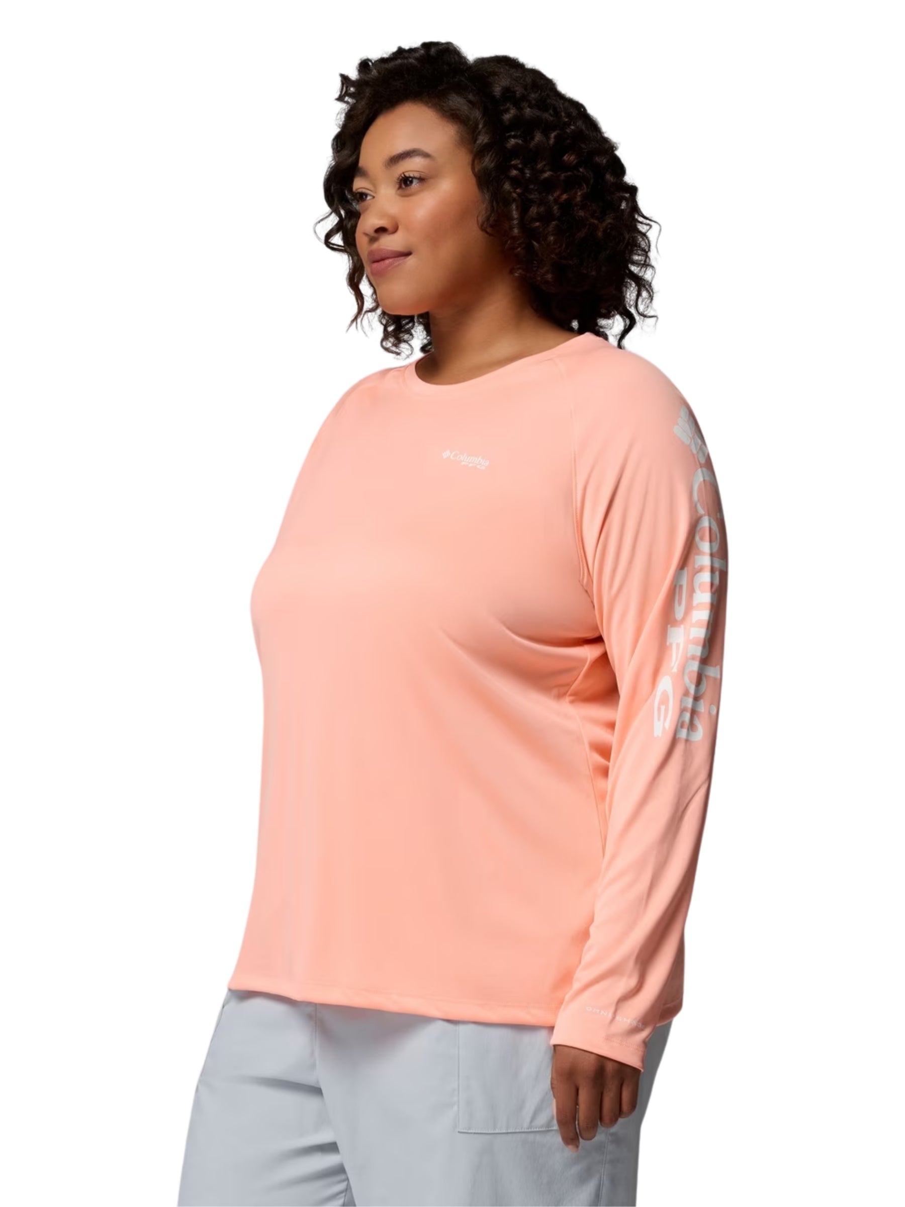 Chandail PFG Tidal Tee II Taille Plus - Tiki Pink & White Logo