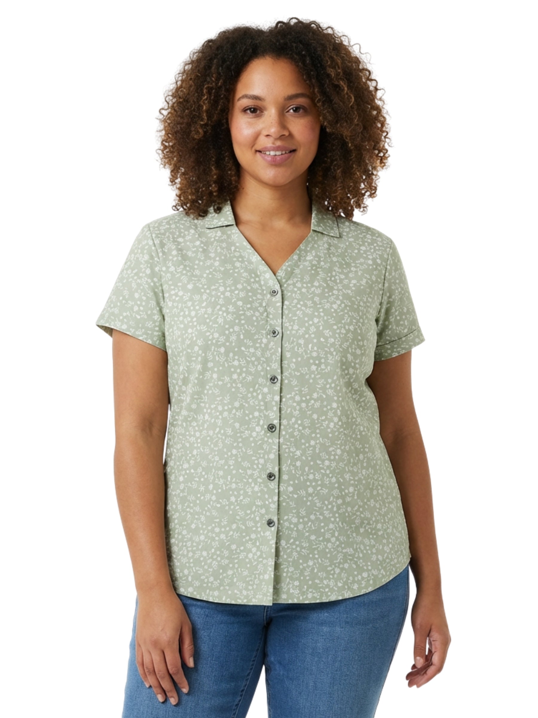 KOS 86 Plus Size Short Sleeve Shirt - Light Sage