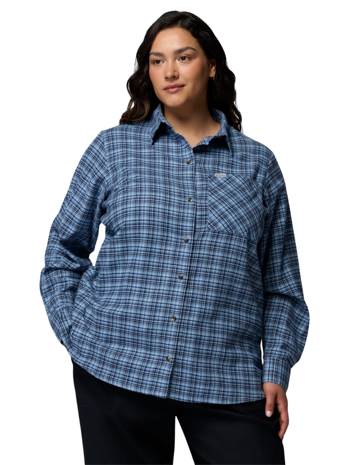 Calico Basin Flannel Shirt Plus Size - Rainy Day & Cozy Check