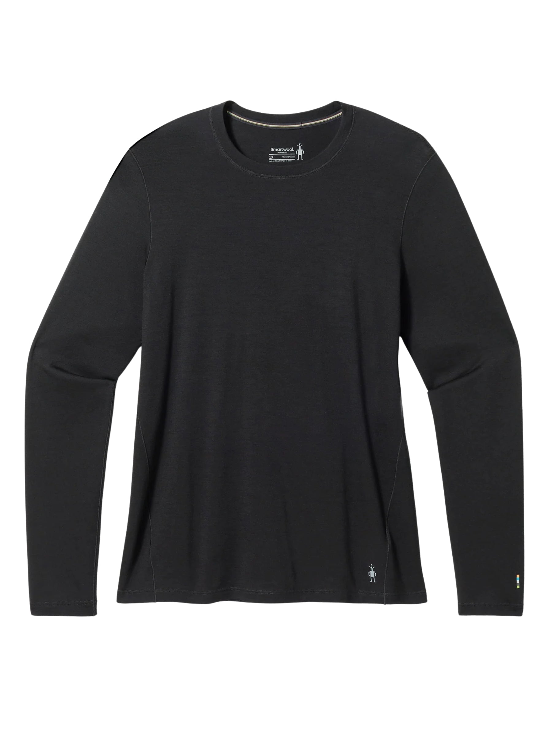 Plus Size All-Season Merino Base Layer Top - Black
