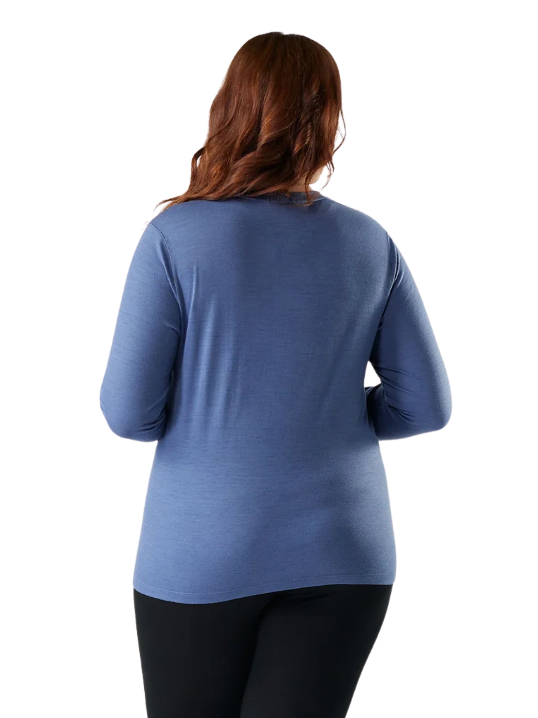 Plus Size All-Season Merino Base Layer Top - Nightfall Blue