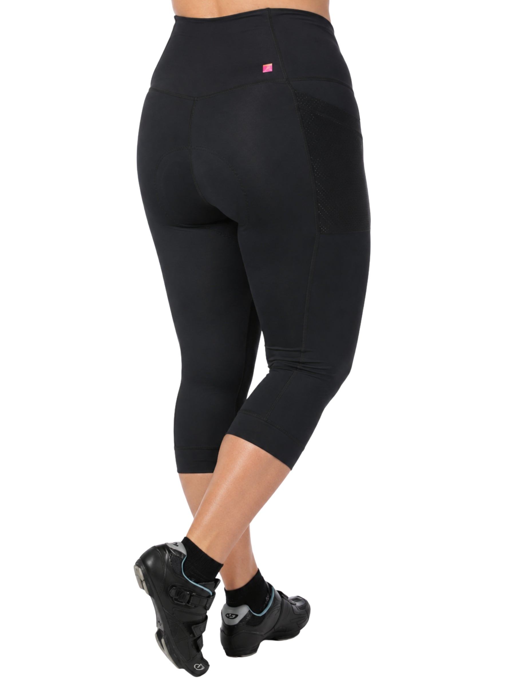 Capri de vélo Taille Haute Holster Taille Plus - Noir