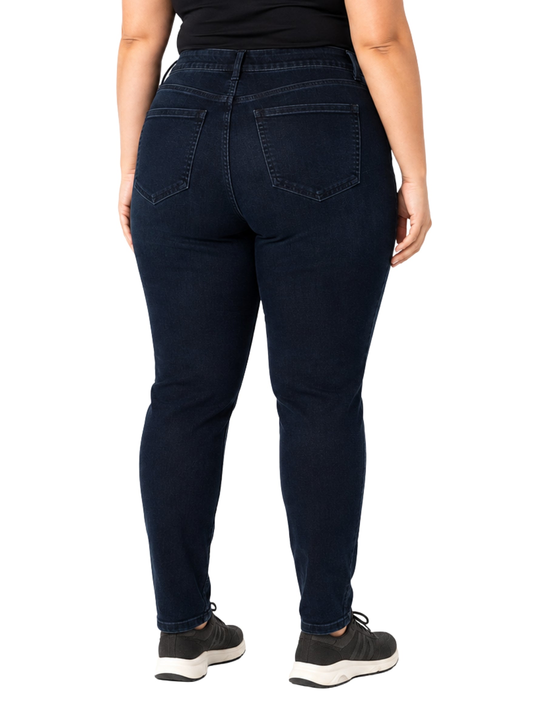 Jeans à enfiler Gia Glider Jambe Étroite Taille Plus - Raven Wing