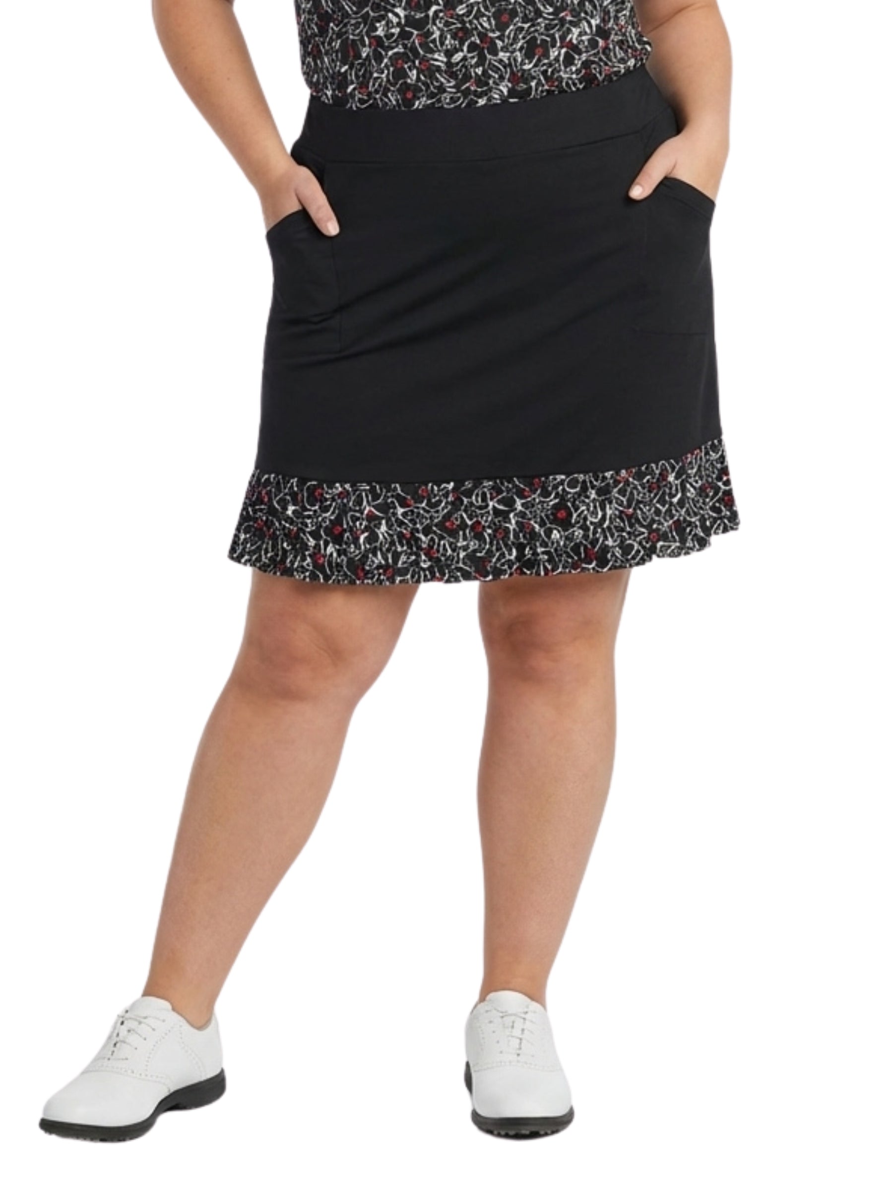 Jupe-Culotte De Golf Tracy Taille Plus - Noir Flora