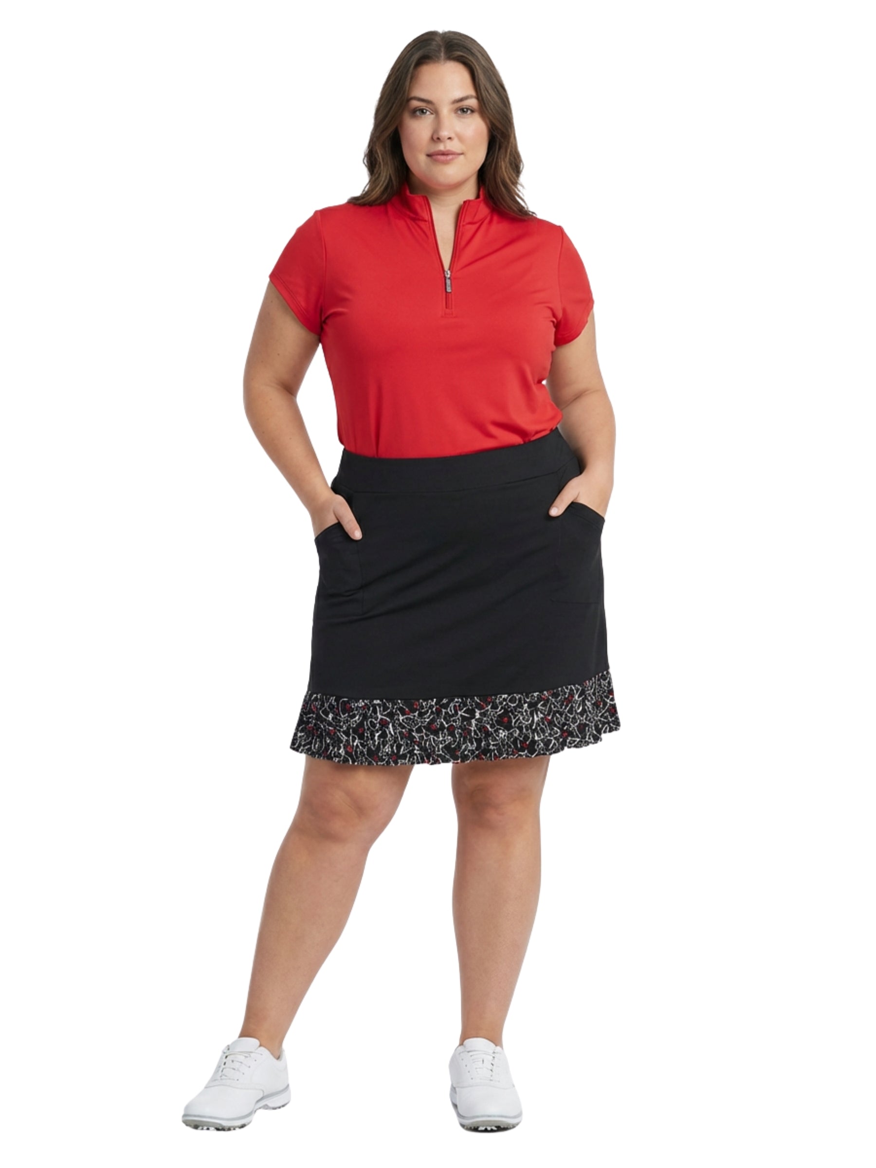 Jupe-Culotte De Golf Tracy Taille Plus - Noir Flora