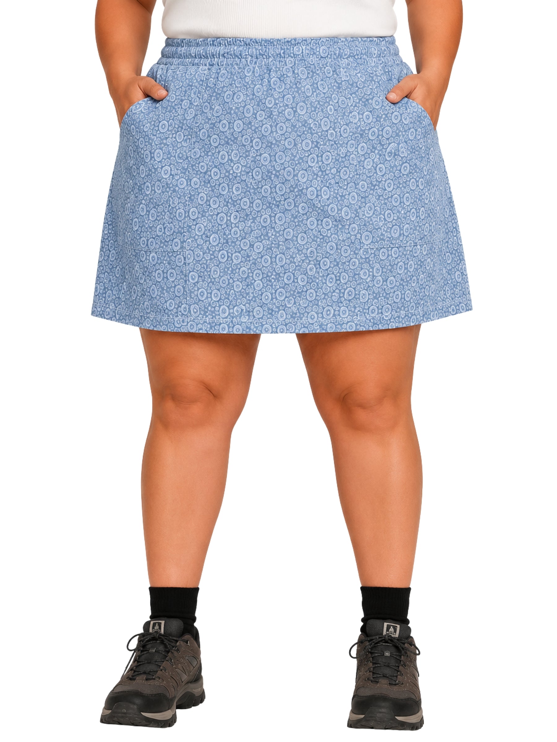 Jupe-Culotte Lapis Taille Plus - AOP Bike