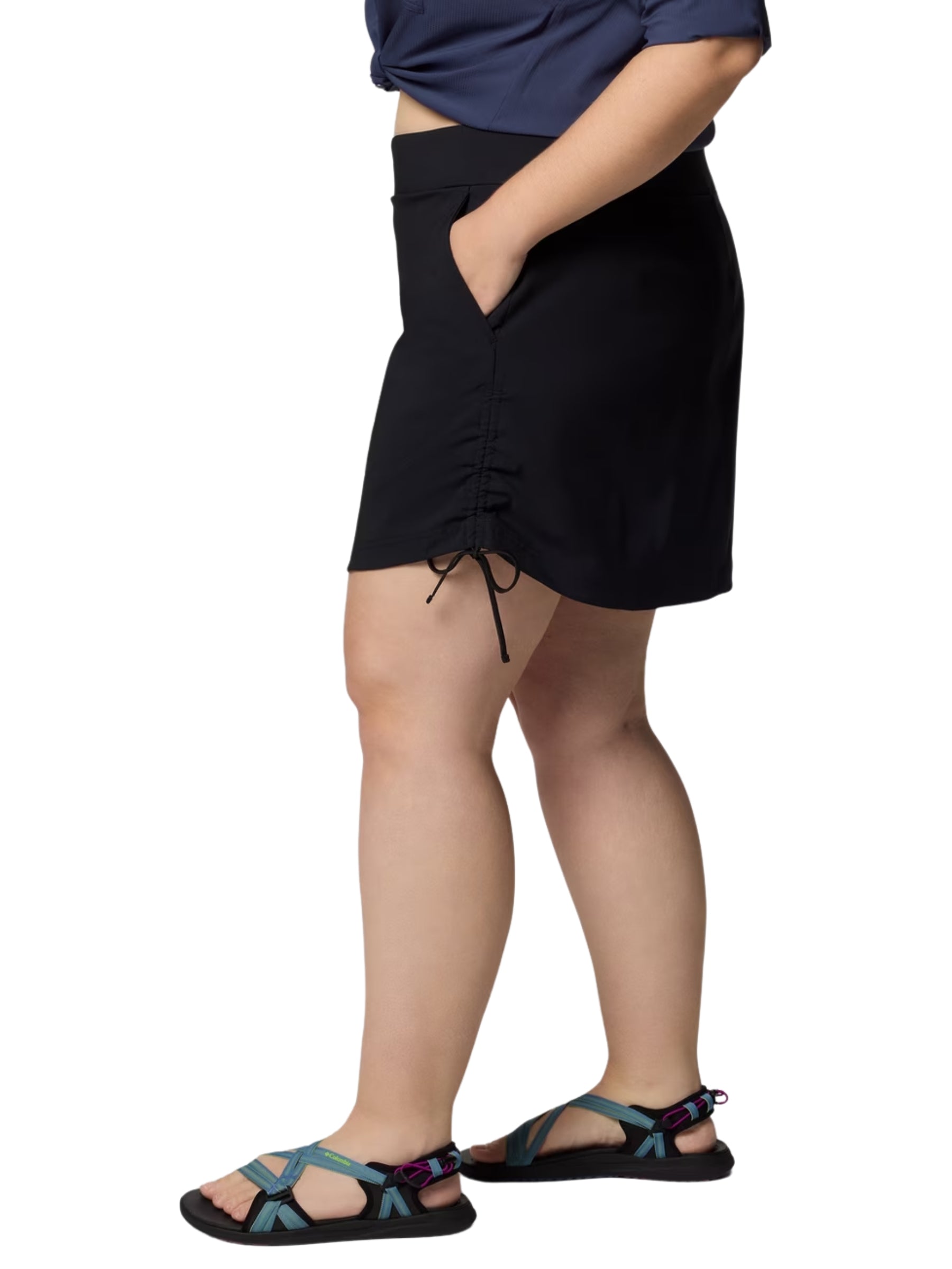 Jupe-Culotte Ruchée All Seasons Taille Plus - Noir