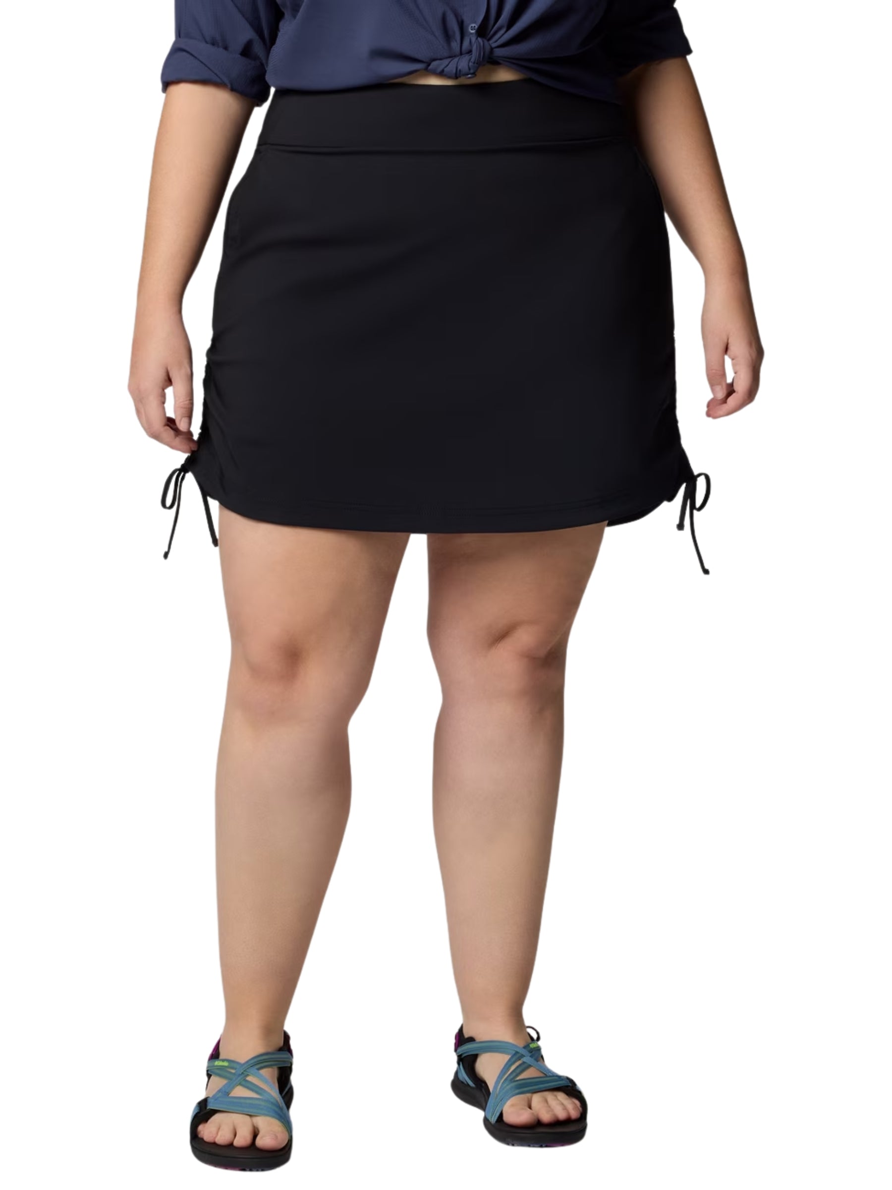 Jupe-Culotte Ruchée All Seasons Taille Plus - Noir