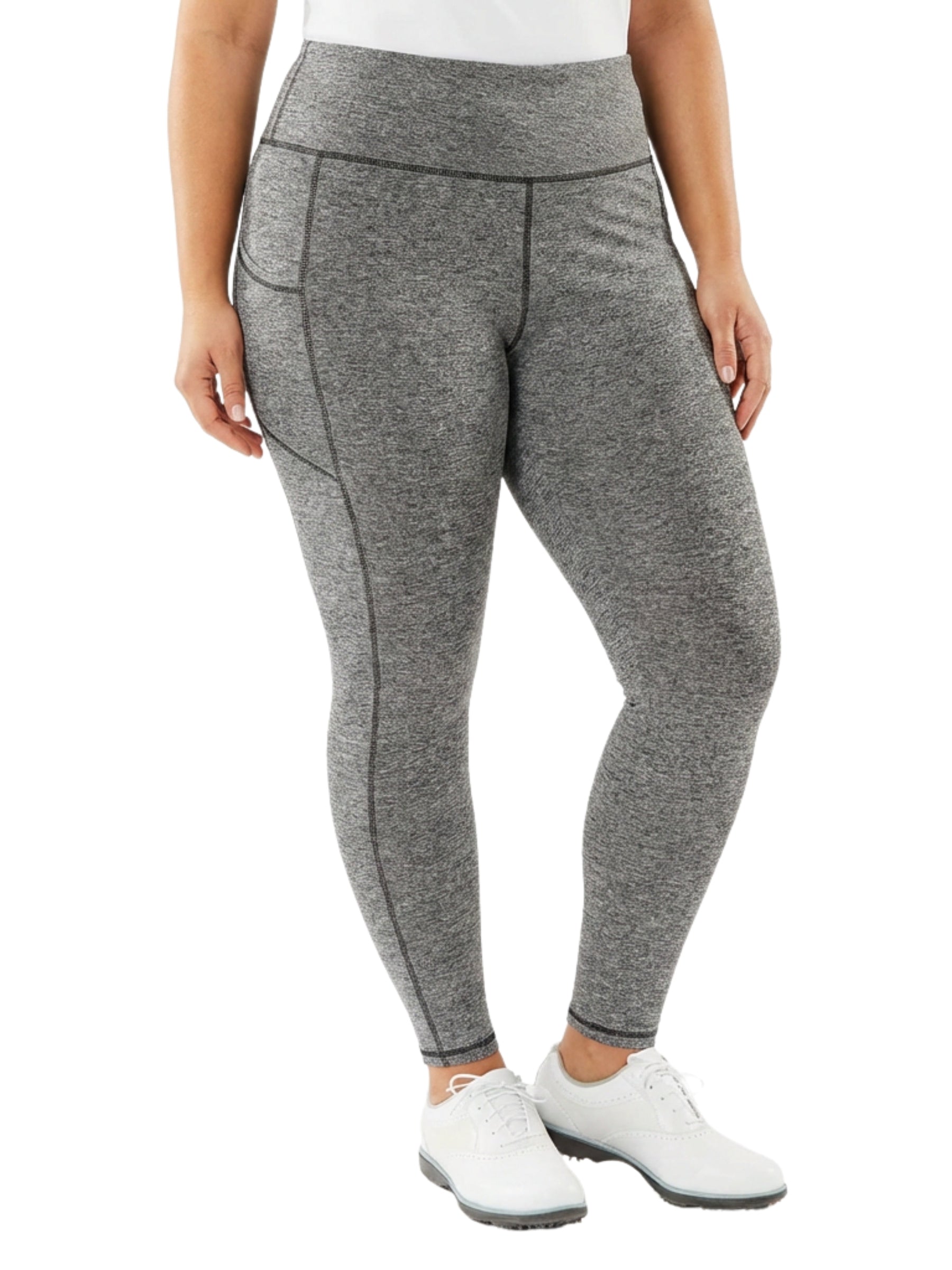 Legging Power Taille Plus - Black Heather