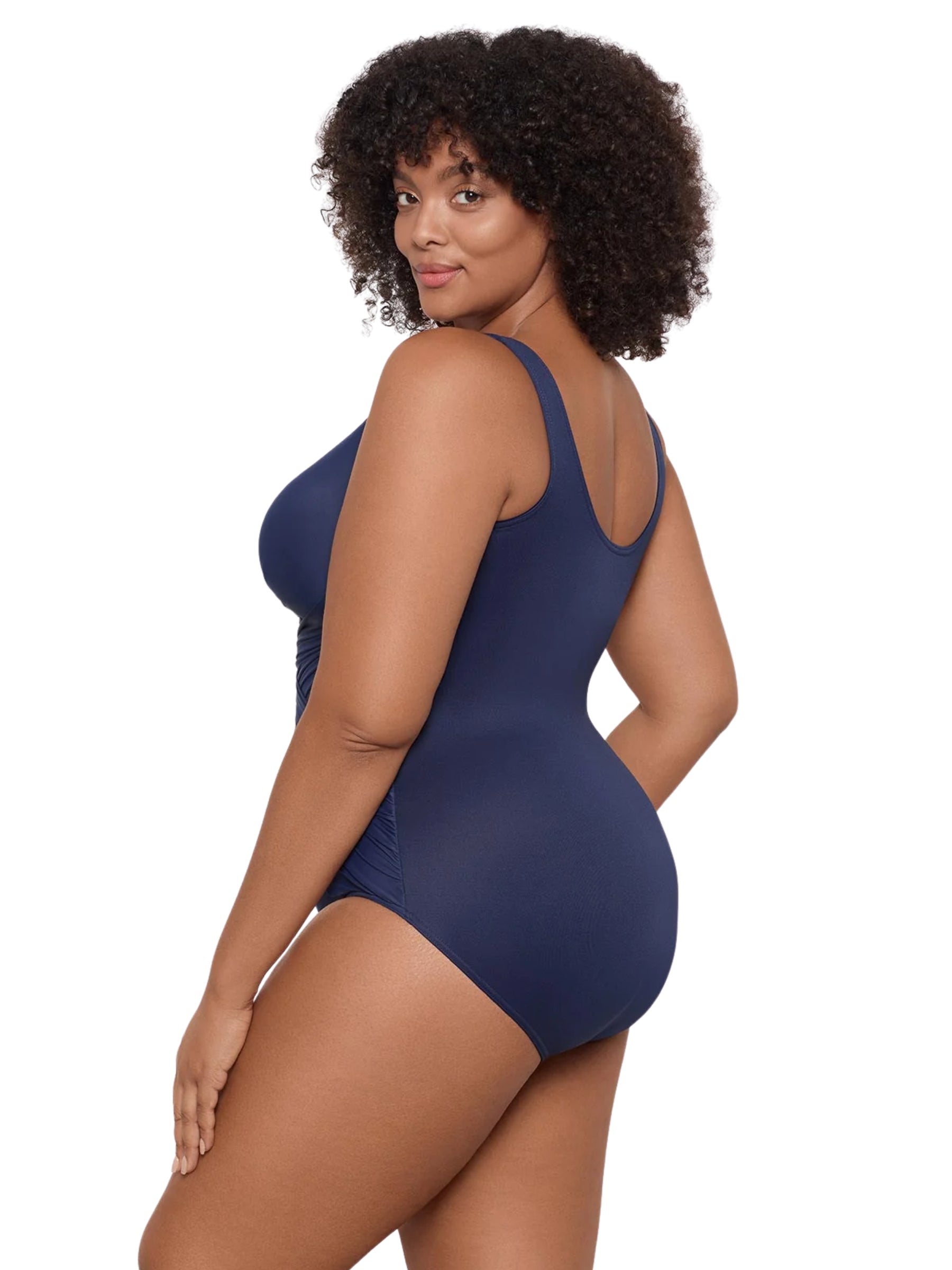 Maillot de Bain Illusionist Crossover Taille Plus - Midnight