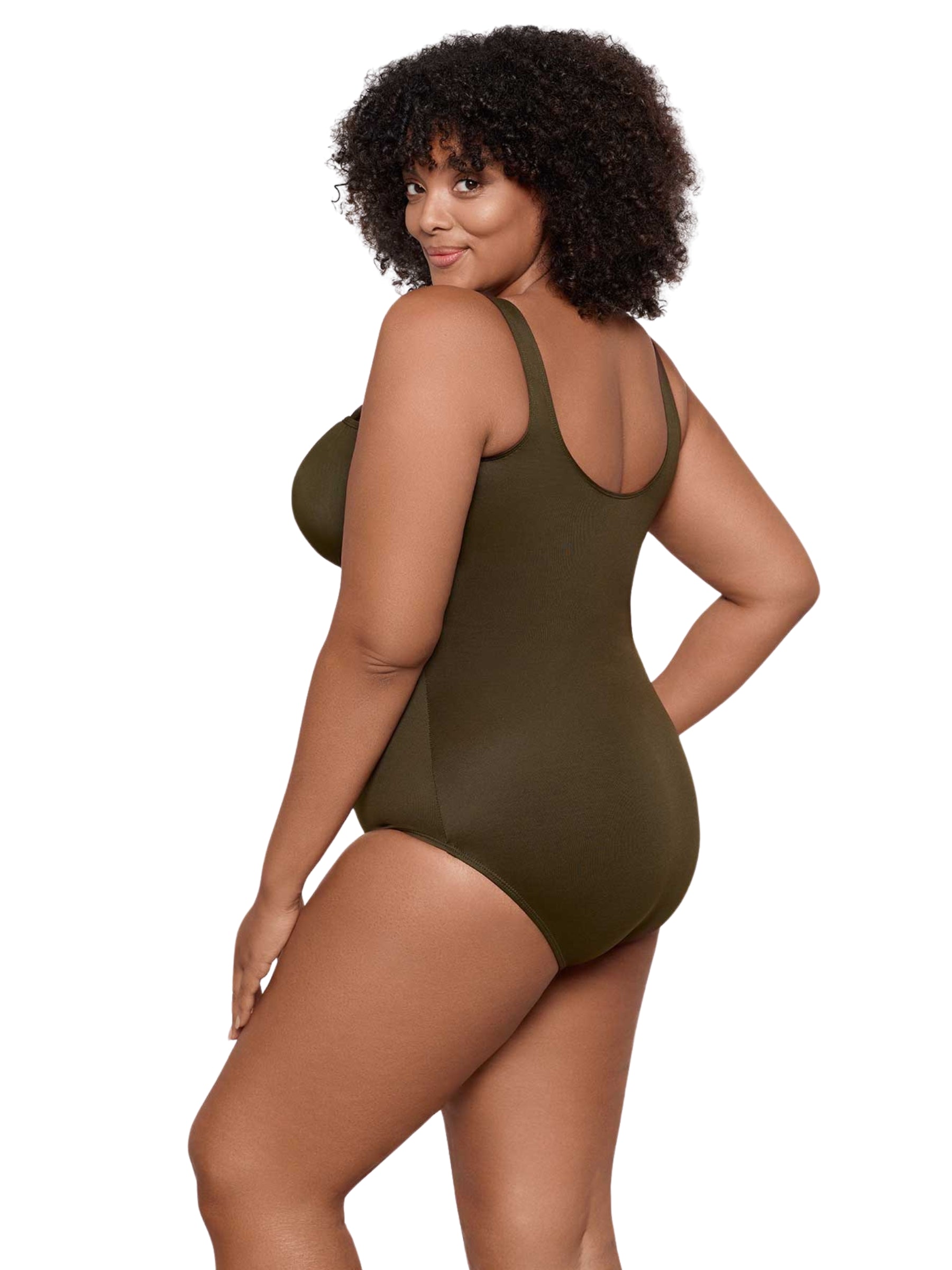 Maillot de Bain Rock Solide Revele Taille Plus - Nori