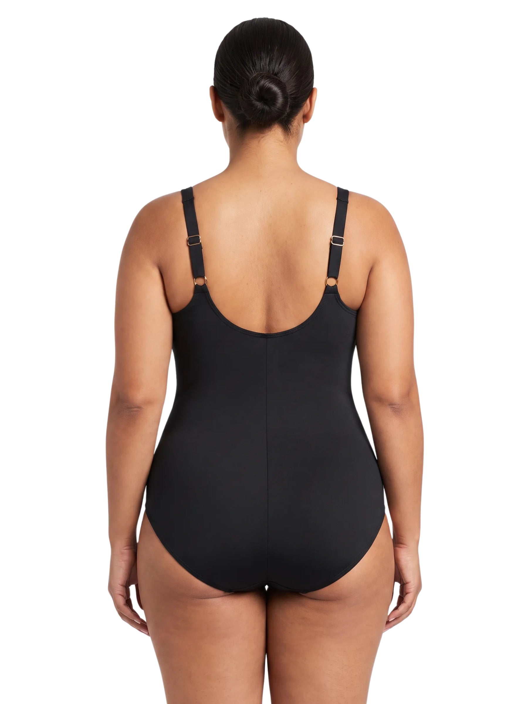 Maillot de Bain Sarong Taille Plus - Noir