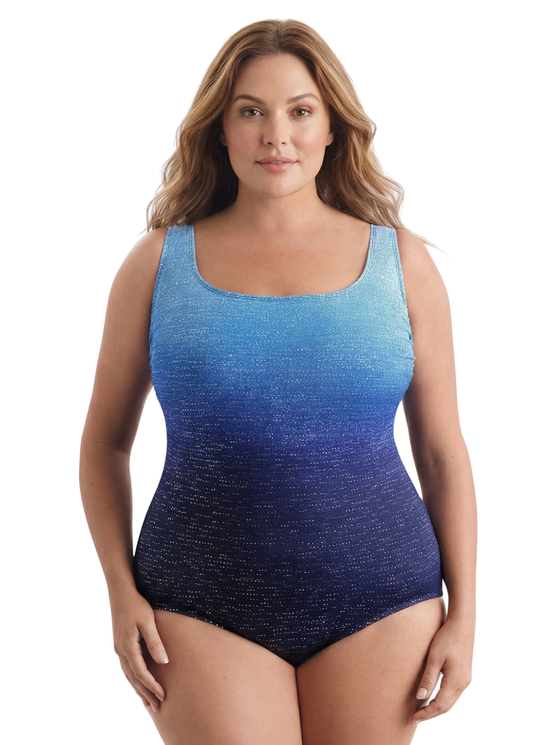 Maillot de Bain X-Back Taille Plus - Sea Mist
